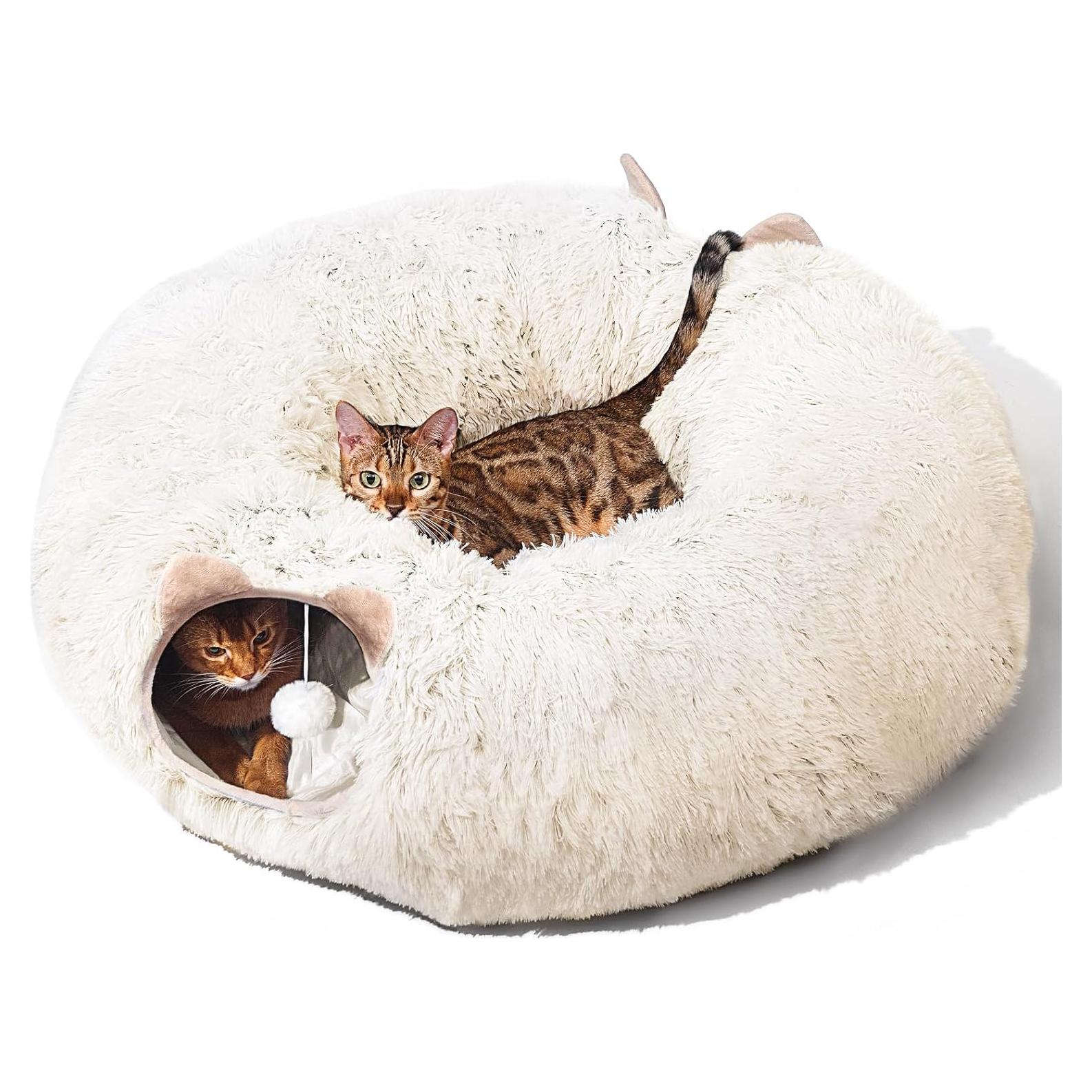 Túnel para Gatos NEZIN con Cama y Juguetes Multifuncionales