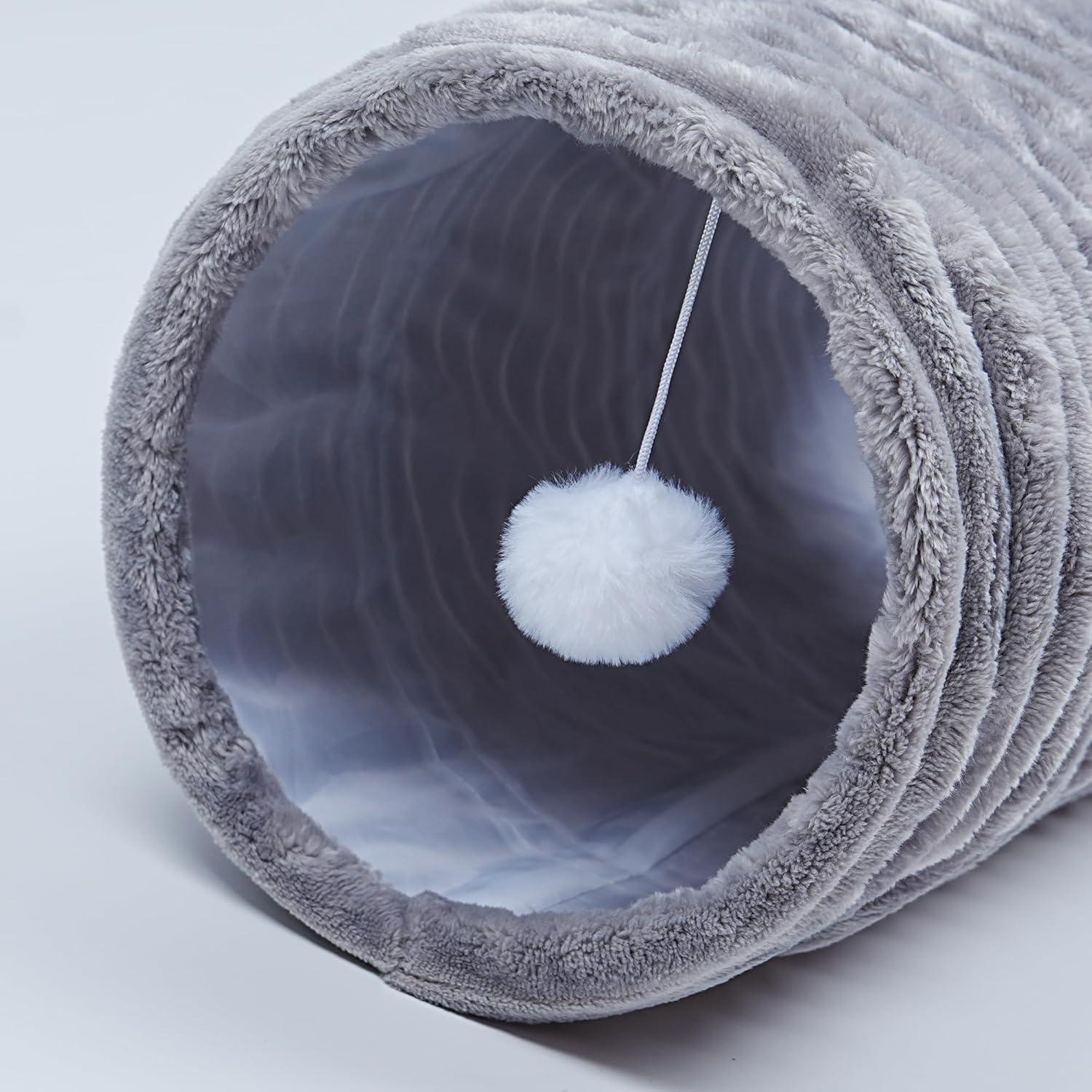 Túnel de Gato Colapsable FORMYCATIE 109 cm Rayas Grises