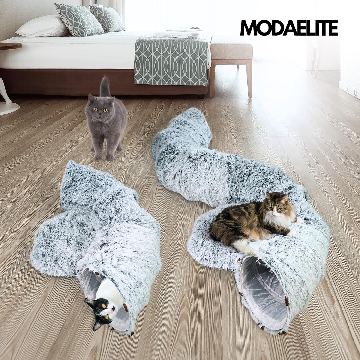 Cama Túnel Donut para Gatos MODAELITE Gris 85cm 1.14kg