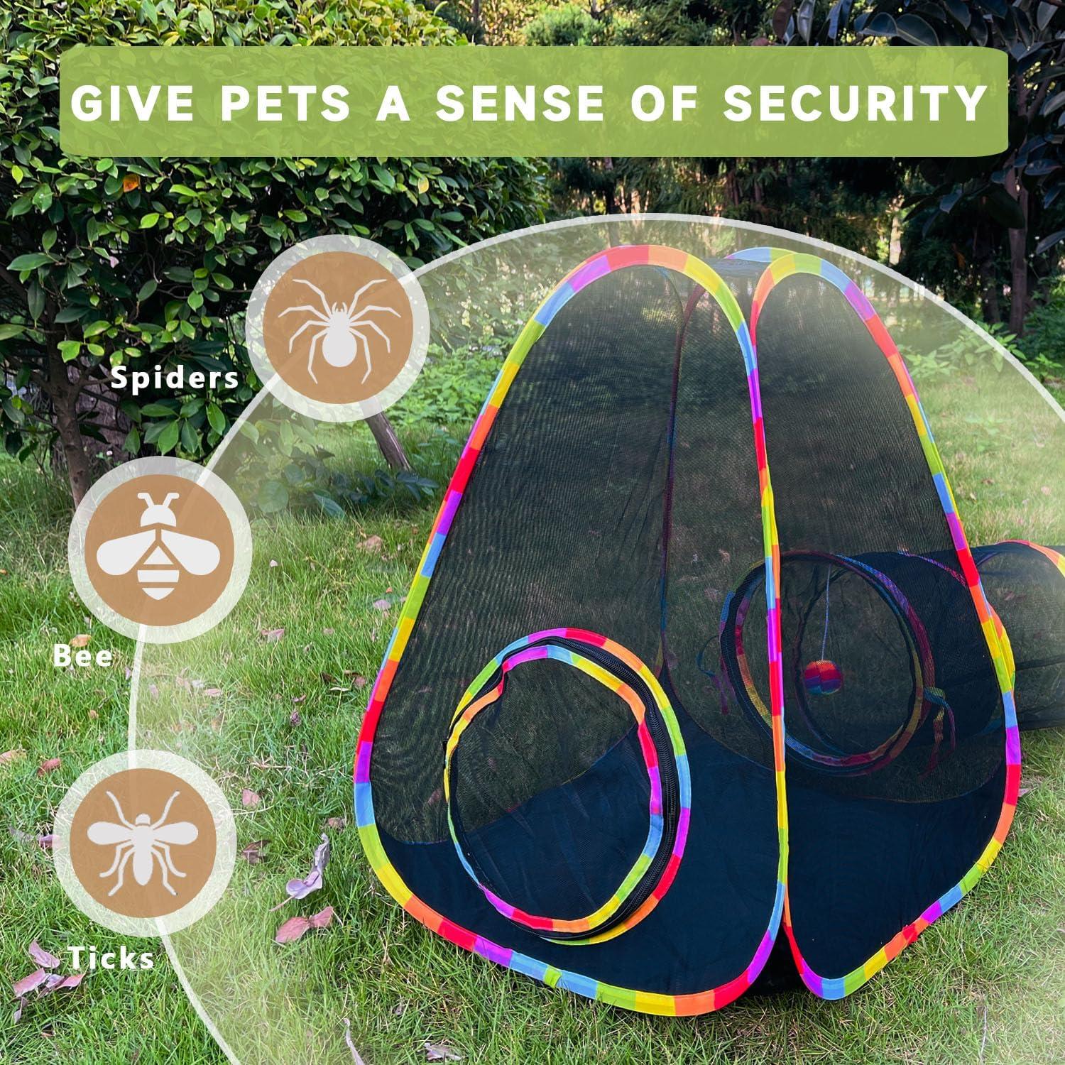 Recinto para Gatos al Aire Libre GONPETGP 228.6x50.8cm Plegable