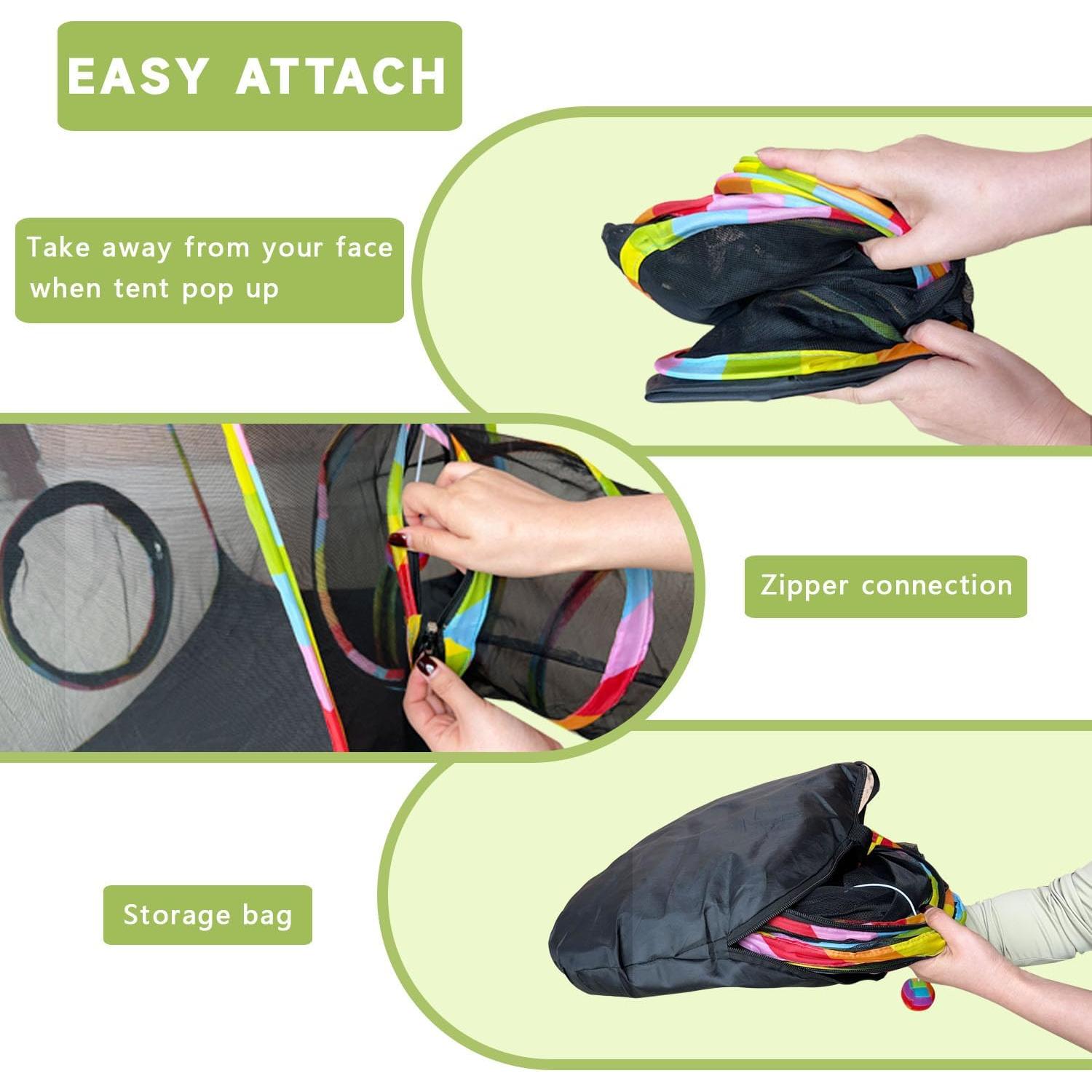 Recinto para Gatos al Aire Libre GONPETGP 228.6x50.8cm Plegable