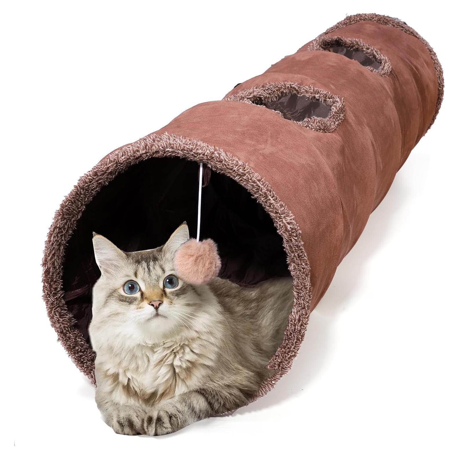 Túnel de Juego Colapsable para Gatos ZENFUN 30cm x 127cm
