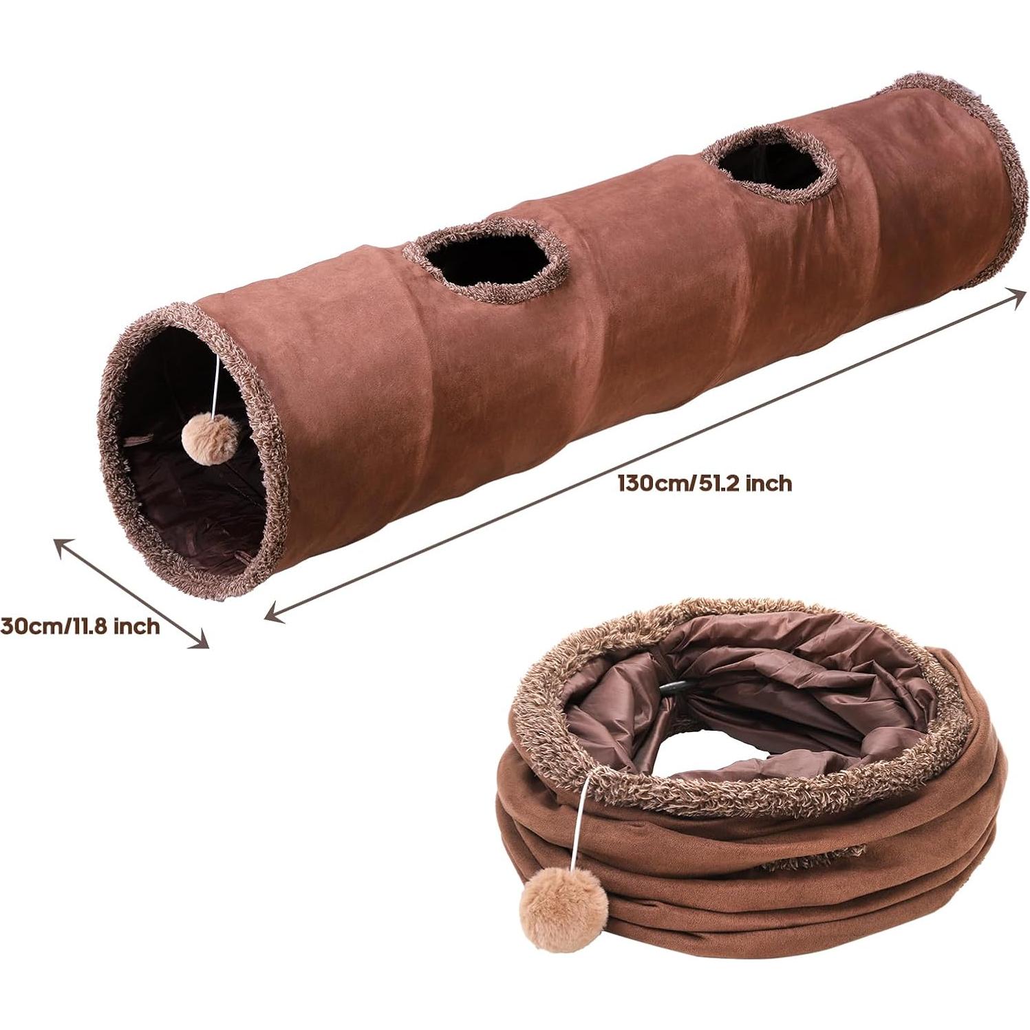 Túnel de Juego Colapsable para Gatos ZENFUN 30cm x 127cm