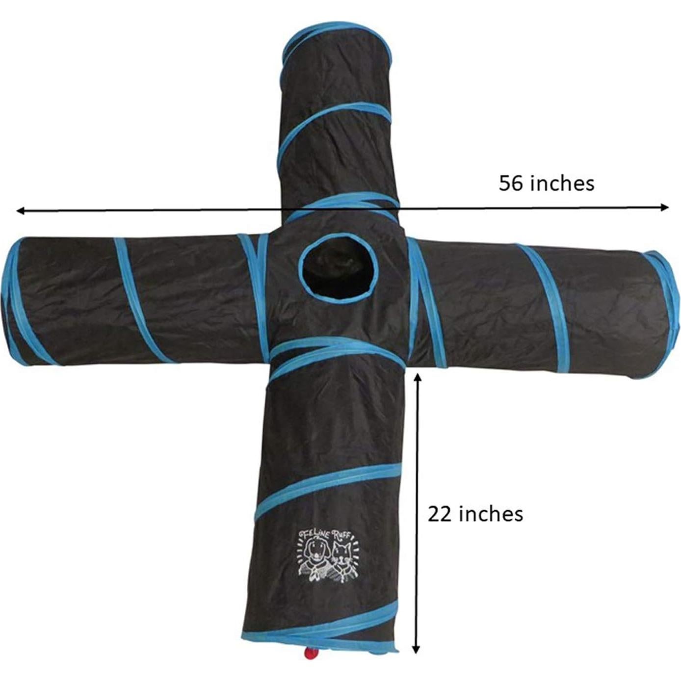 Túnel para Gatos Feline Ruff Extra Grande 30.48 cm 4 Vías