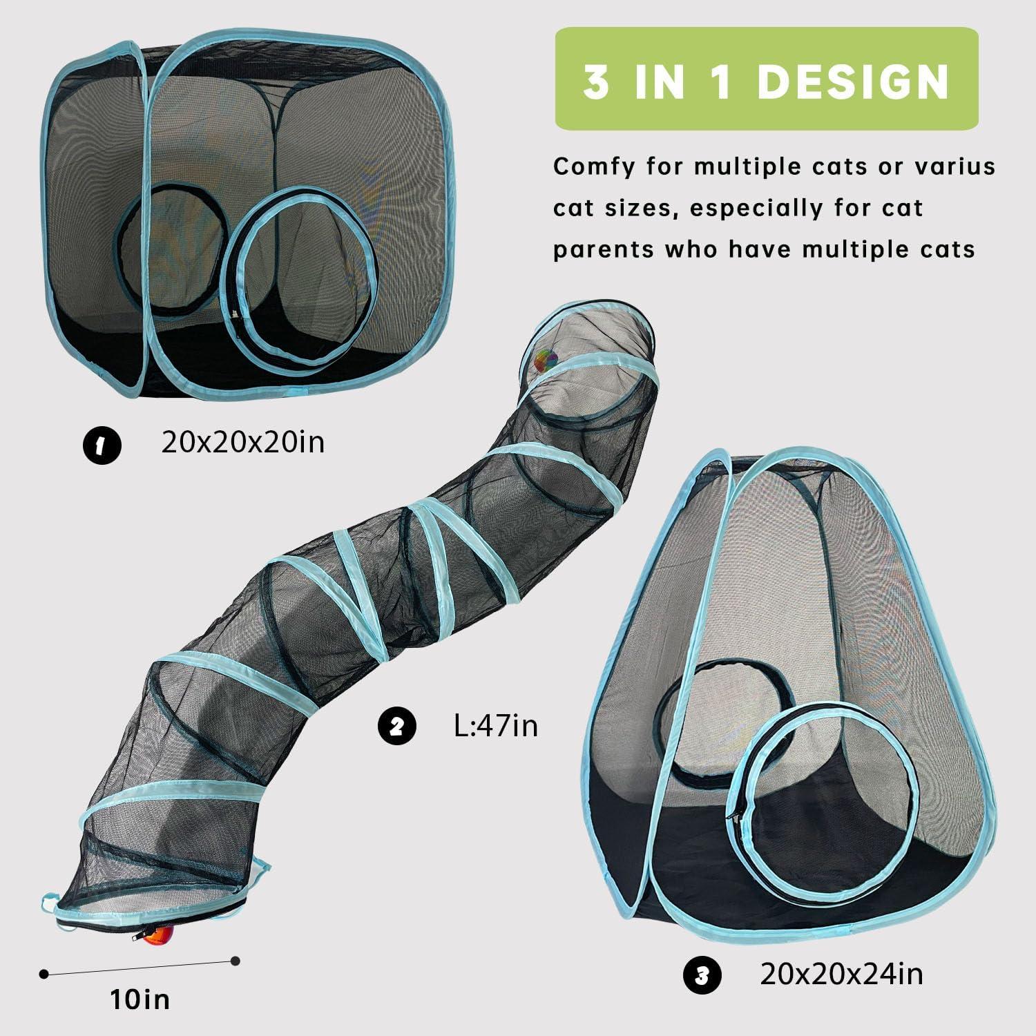 Recinto para Gatos al Aire Libre GONPETGP 218x51 cm Plegable