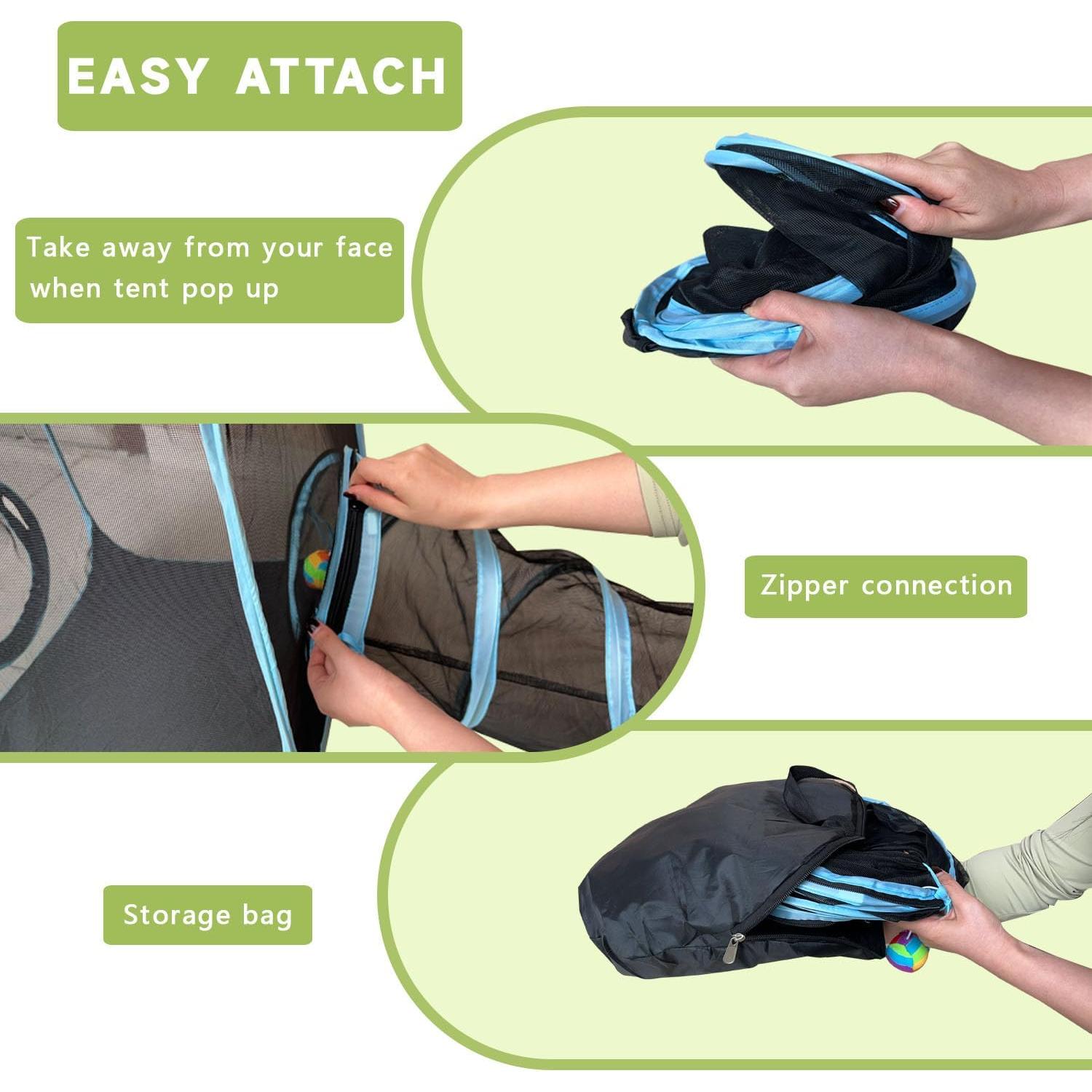 Recinto para Gatos al Aire Libre GONPETGP 218x51 cm Plegable