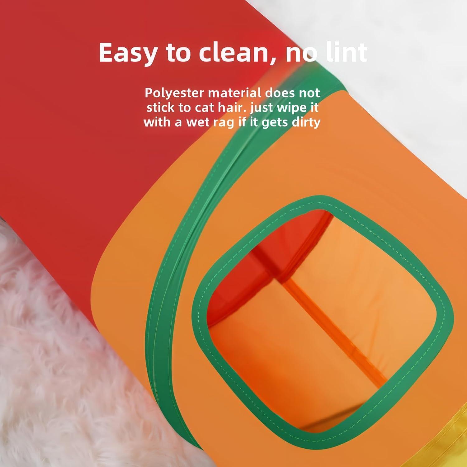 Túnel de Gato Plegable QingOrange Tipo S 124 cm - Juguete Interactivo