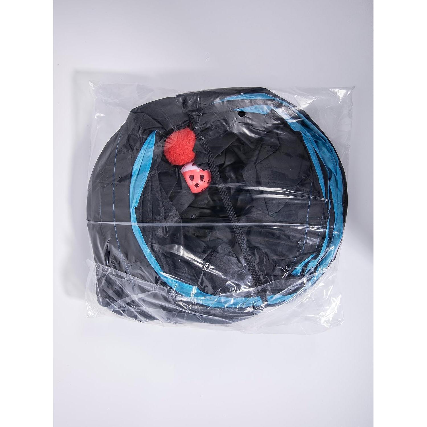 Túnel para Gatos Pawaboo 5 Vías 25x53cm Colapsable Azul