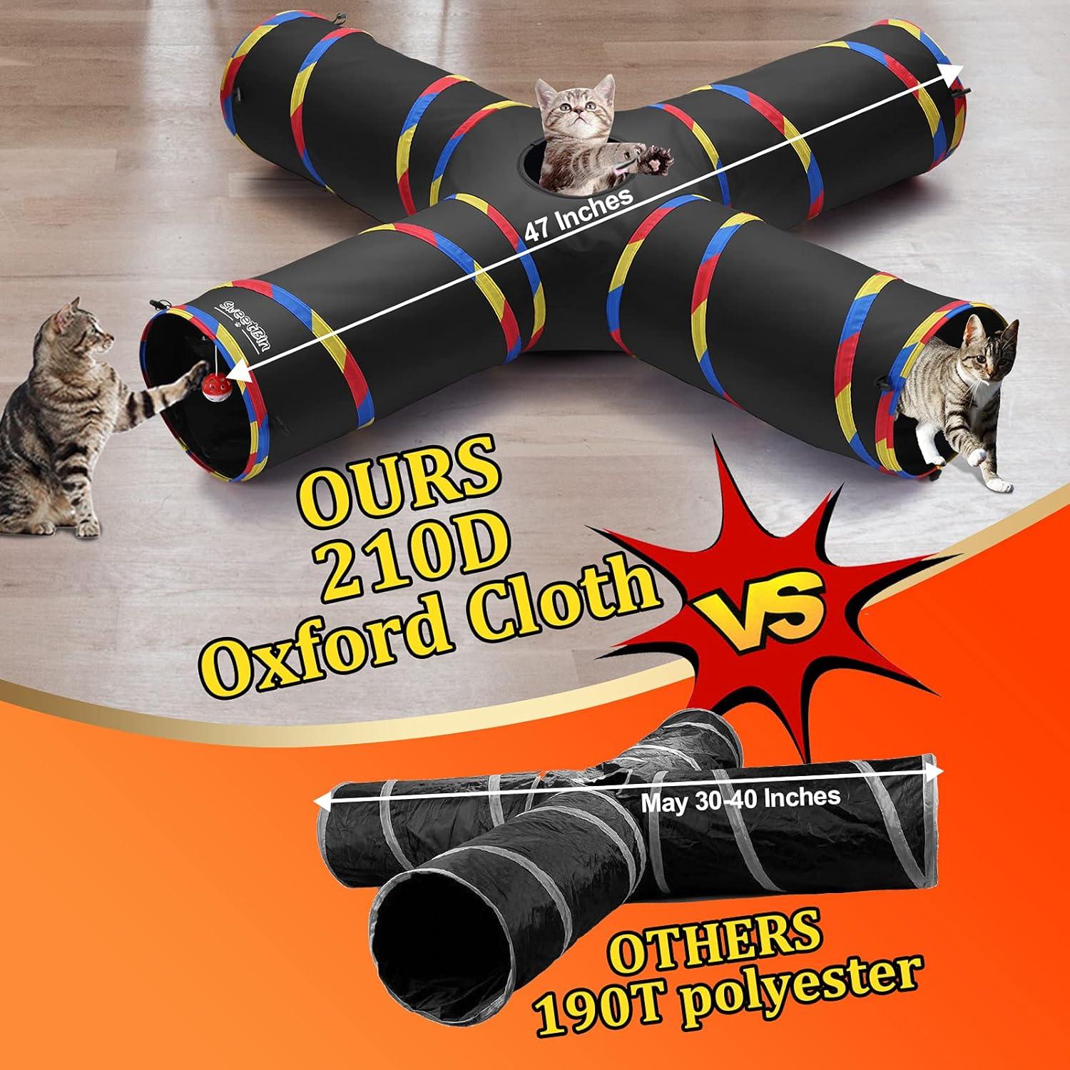 Túnel Interactivo para Gatos SweetBin 4 Vías 119cm Crinkle