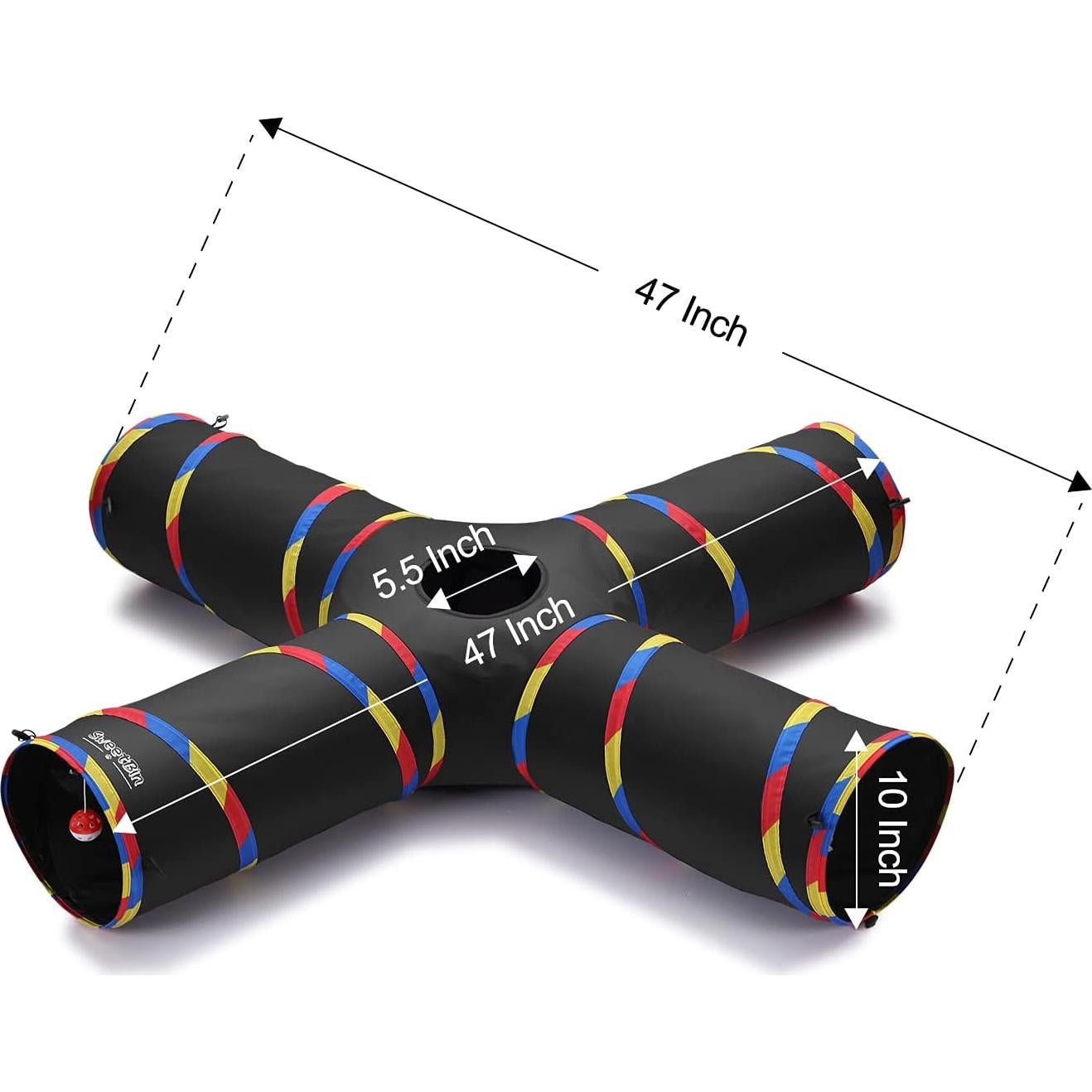 Túnel Interactivo para Gatos SweetBin 4 Vías 119cm Crinkle