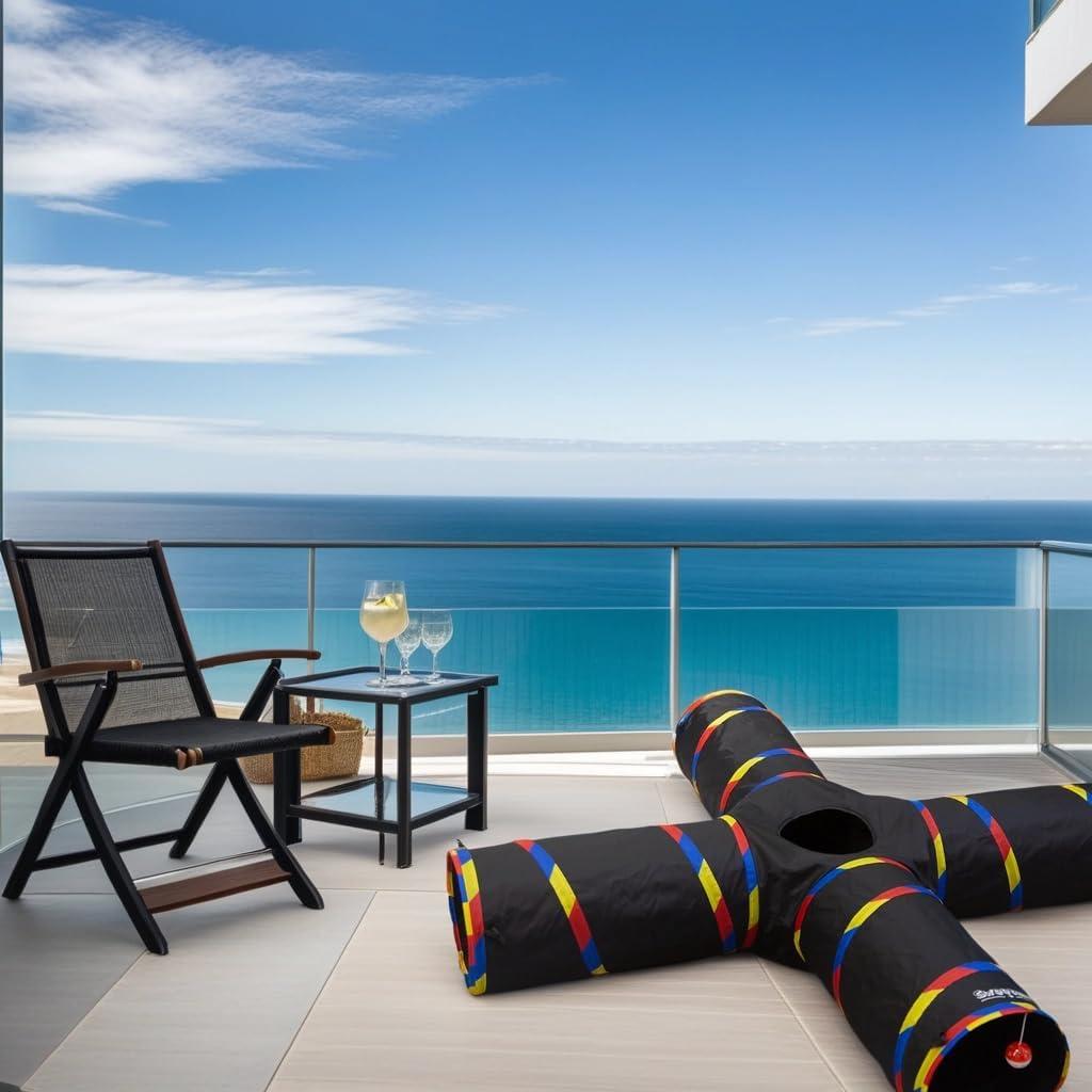 Túnel Interactivo para Gatos SweetBin 4 Vías 119cm Crinkle