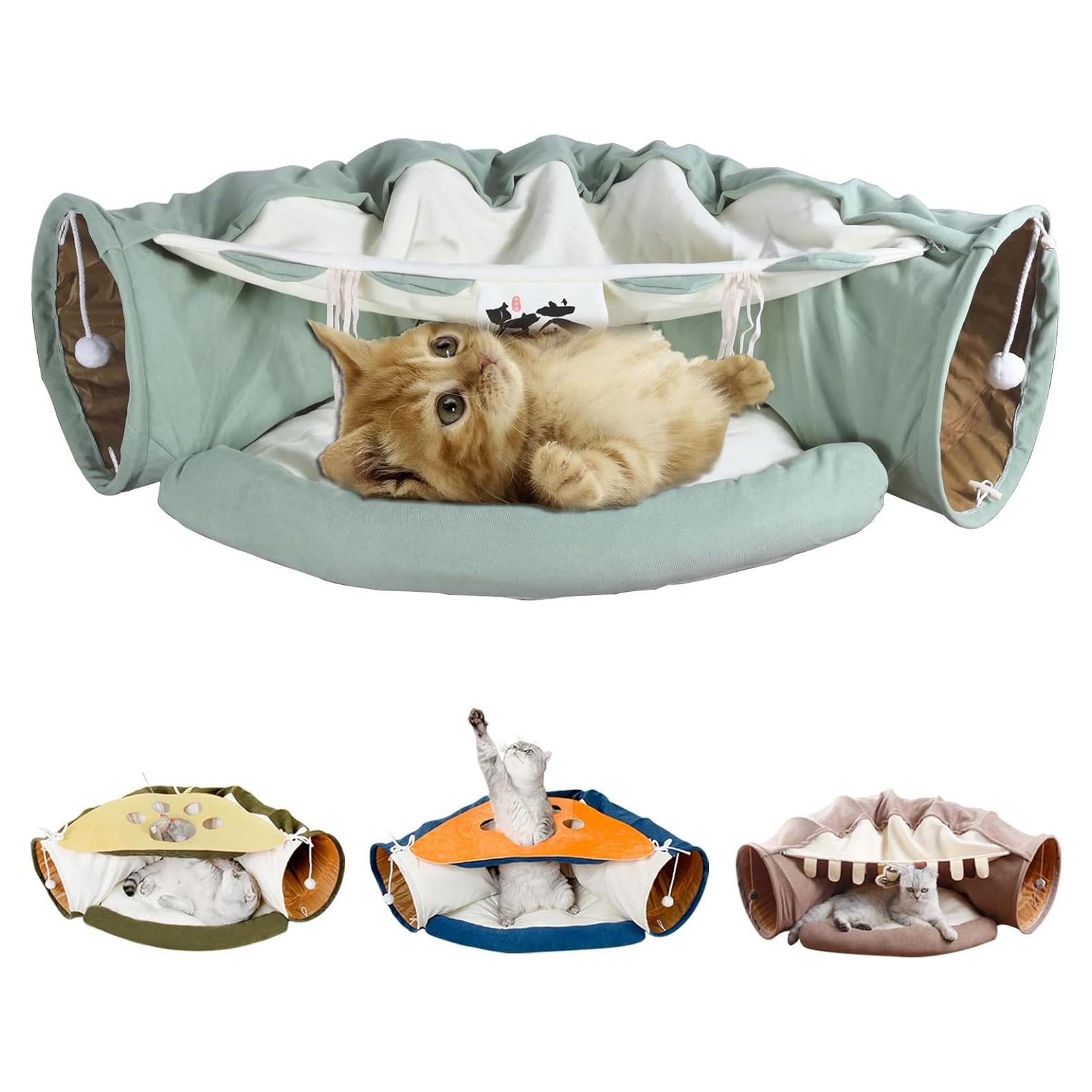 Túnel Colapsable 2-en-1 LEFTSTARER para Gato y Conejo