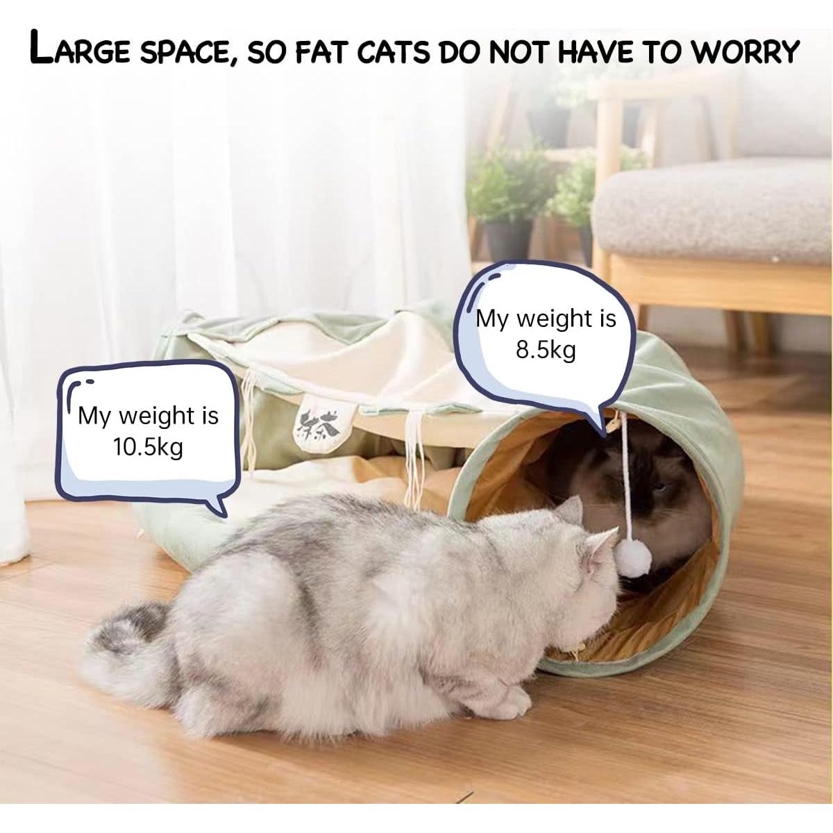 Túnel Colapsable 2-en-1 LEFTSTARER para Gato y Conejo