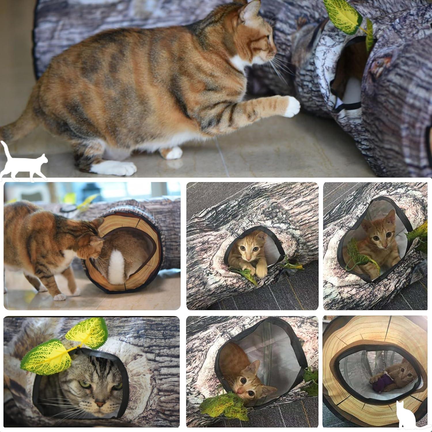 Túnel para Gatos FelRelWel 150 cm Plegable y Grande