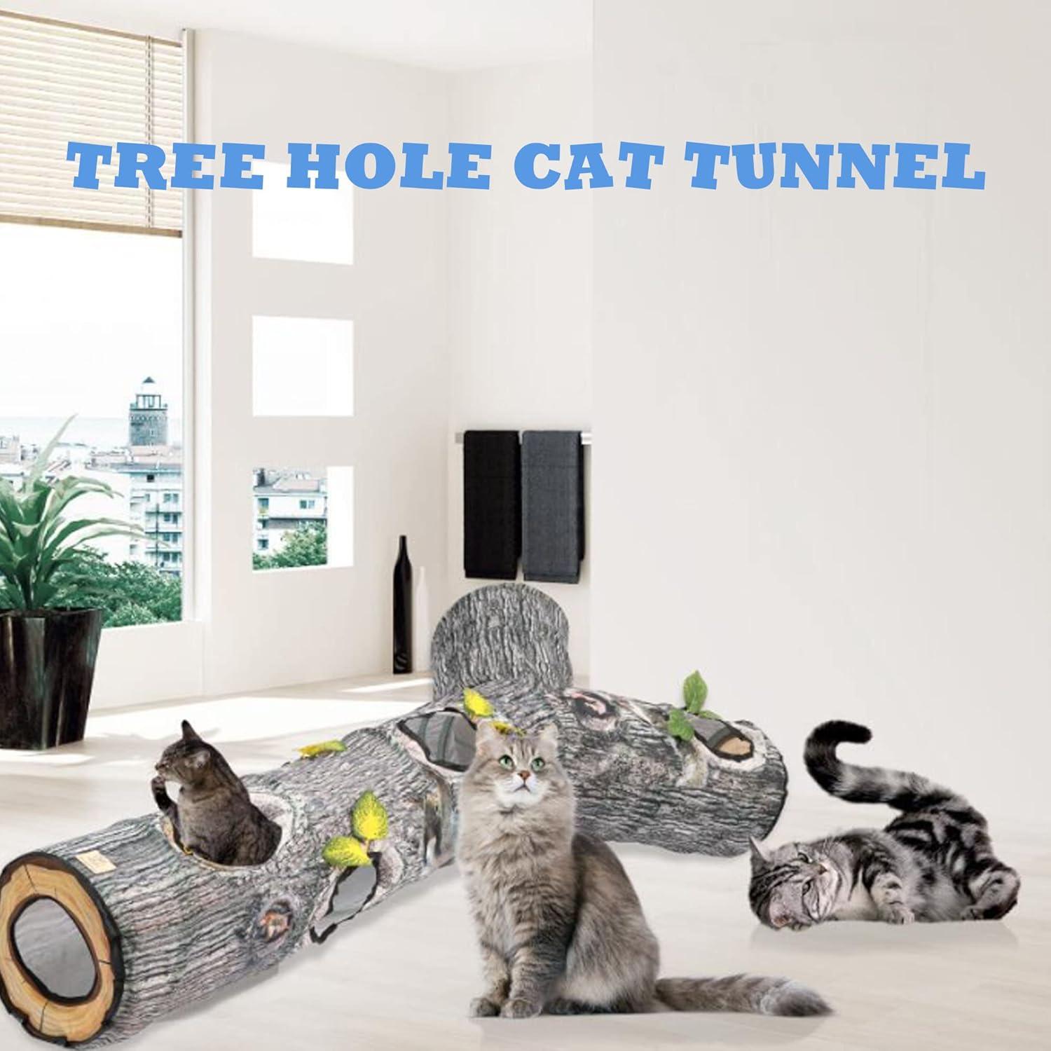 Túnel para Gatos FelRelWel 150 cm Plegable y Grande