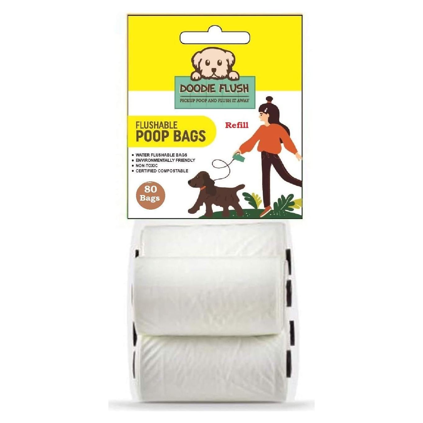Bolsas Biodegradables Doodie Flush para Perros - 50 Unidades