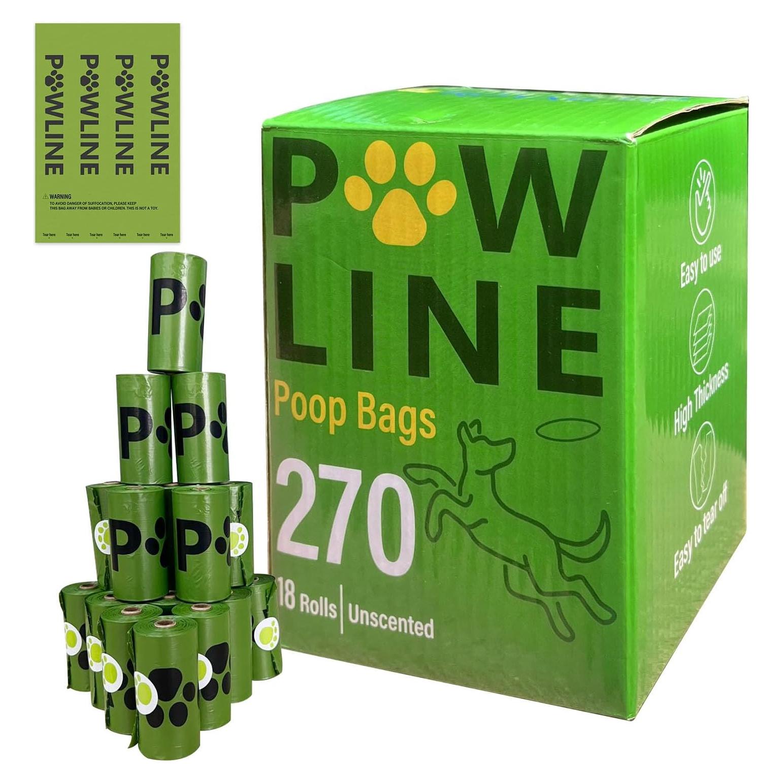 Bolsas de Poop Compostables PAWLINE - 270 Unidades Resistentes