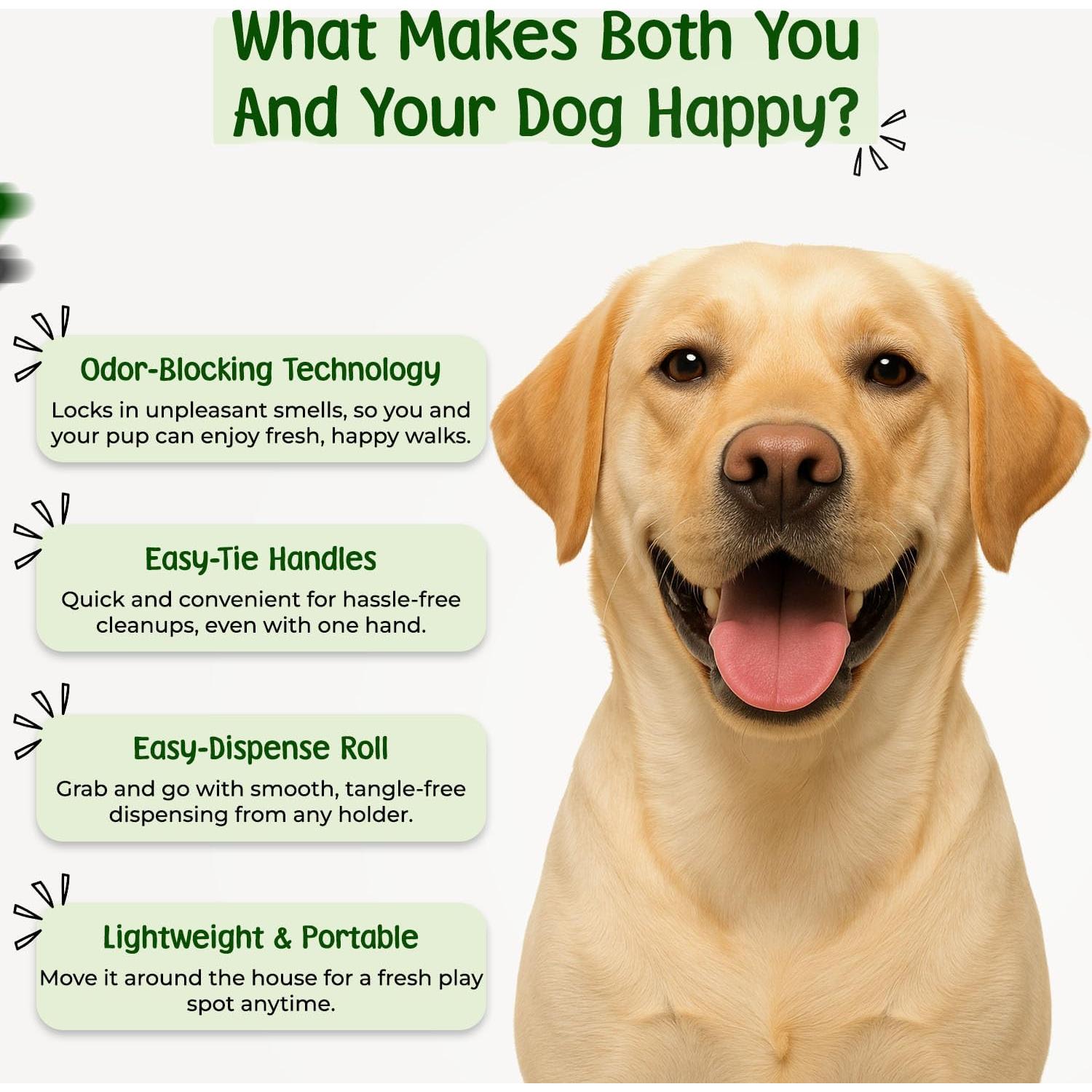 Bolsas de Poop Compostables PAWLINE - 270 Unidades Resistentes