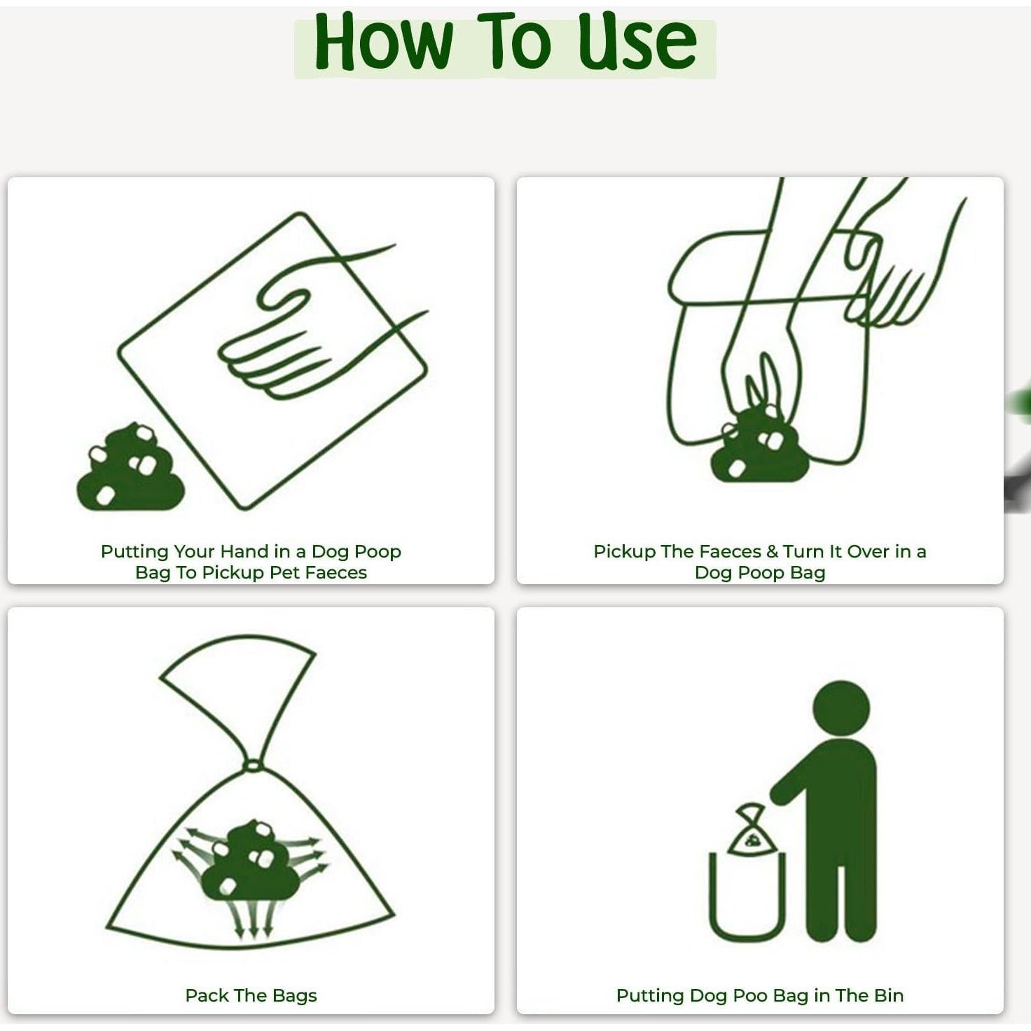 Bolsas de Poop Compostables PAWLINE - 270 Unidades Resistentes