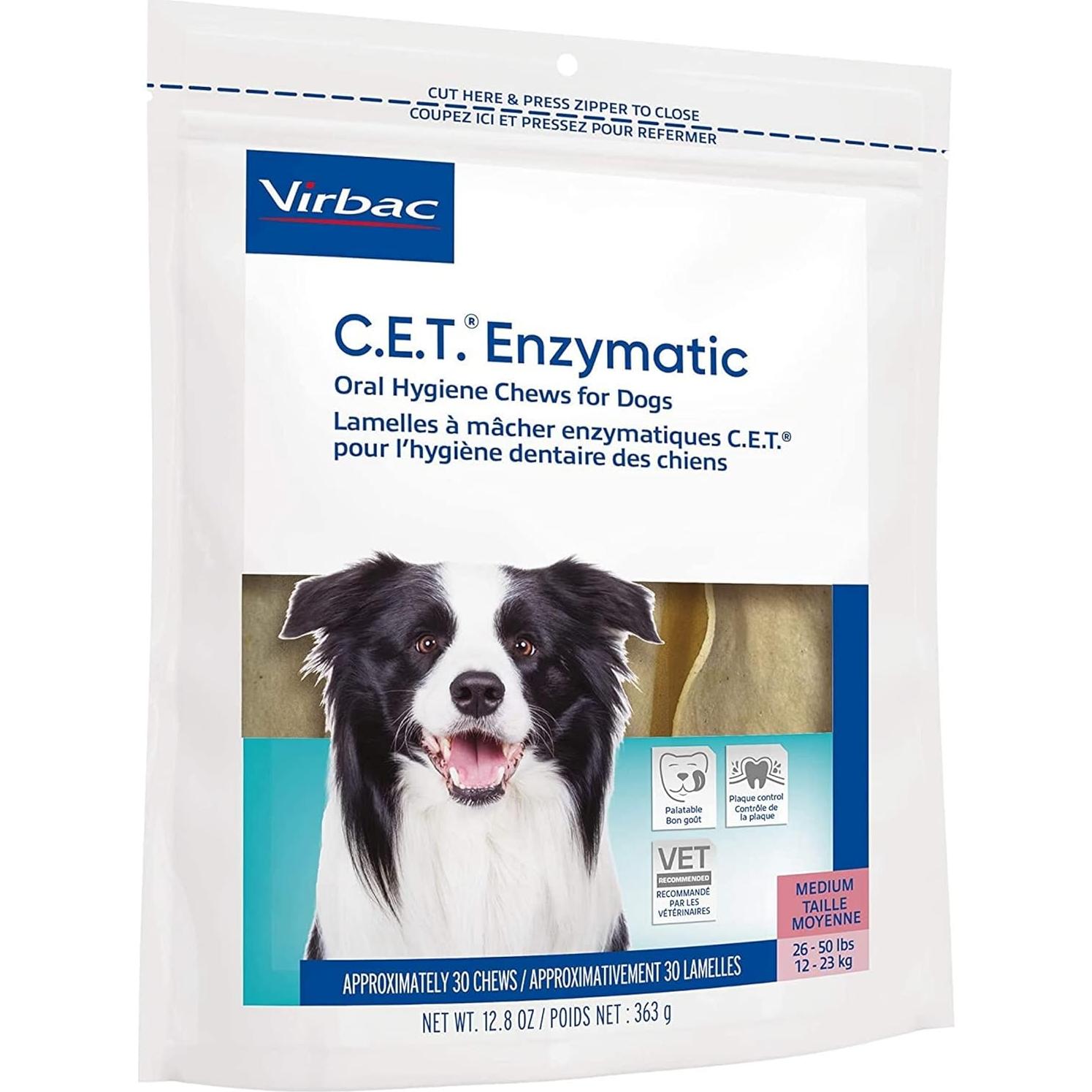 Masticables Enzimáticos Virbac C.E.T. para Perros Medianos 30 Unidades