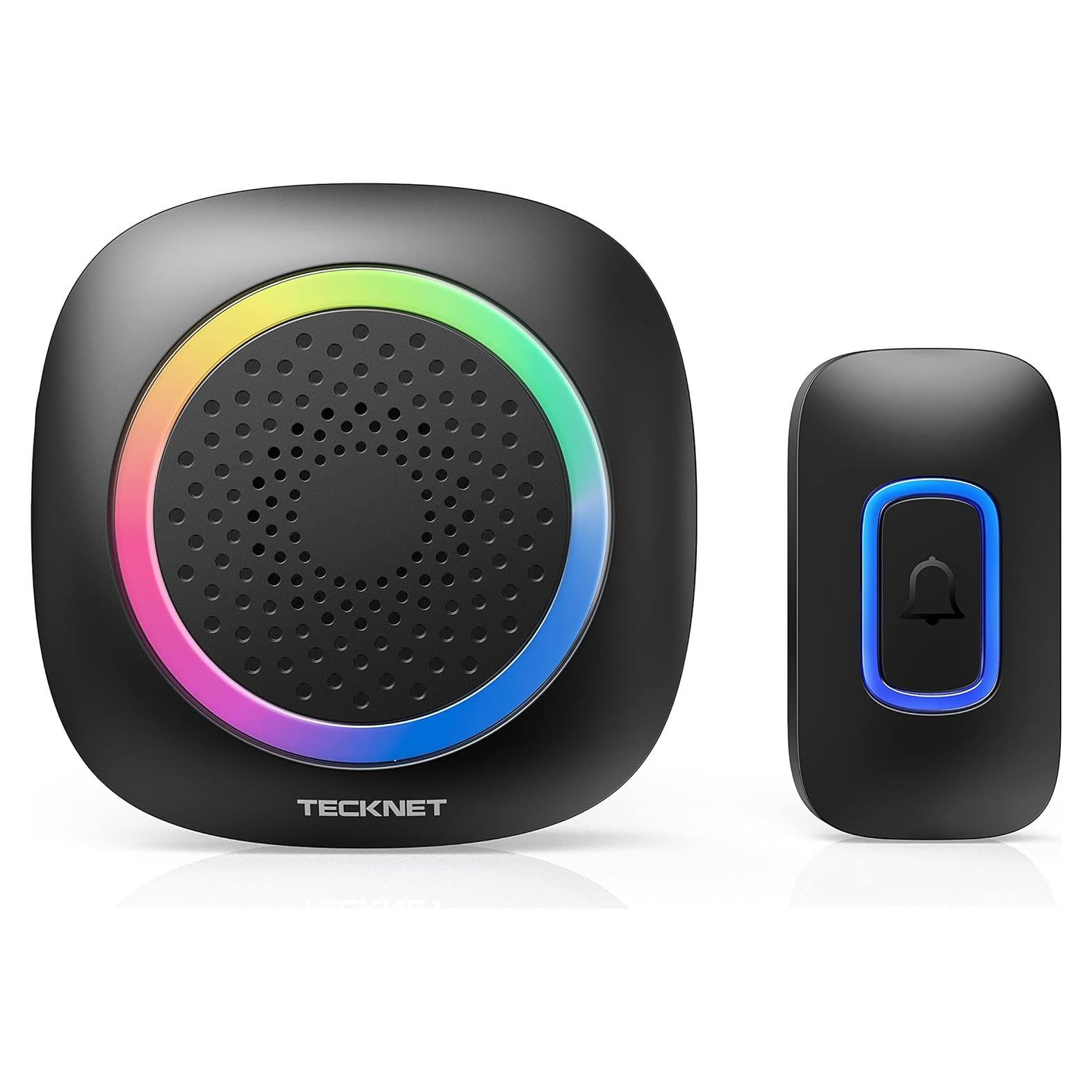 Timbre Inalámbrico TECKNET WD995 con Luz RGB y 60 Melodías