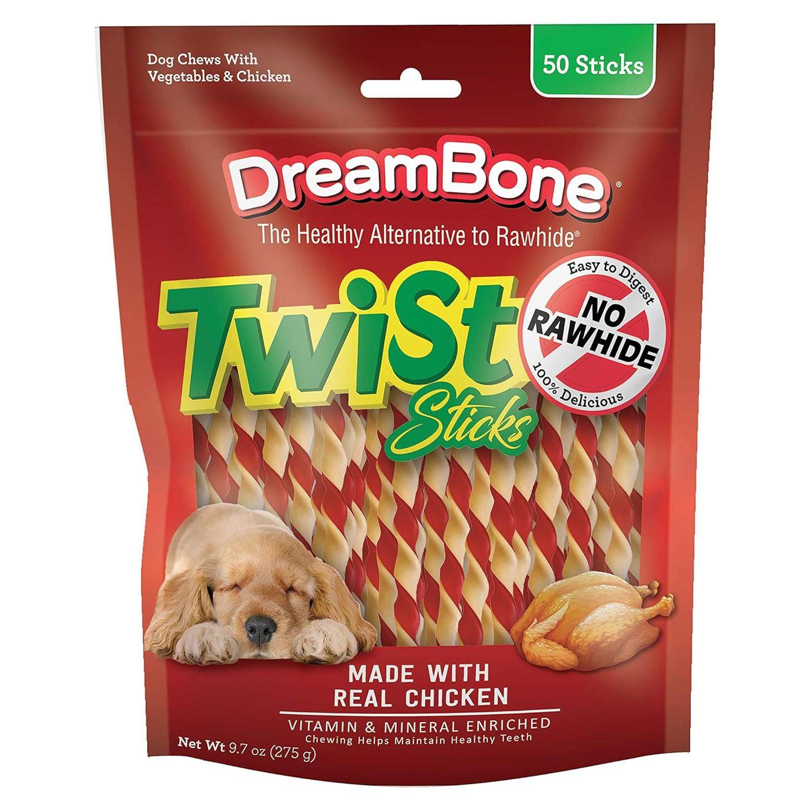 Palitos Torcidos DreamBone 275g - Golosinas Sin Cuero para Perros