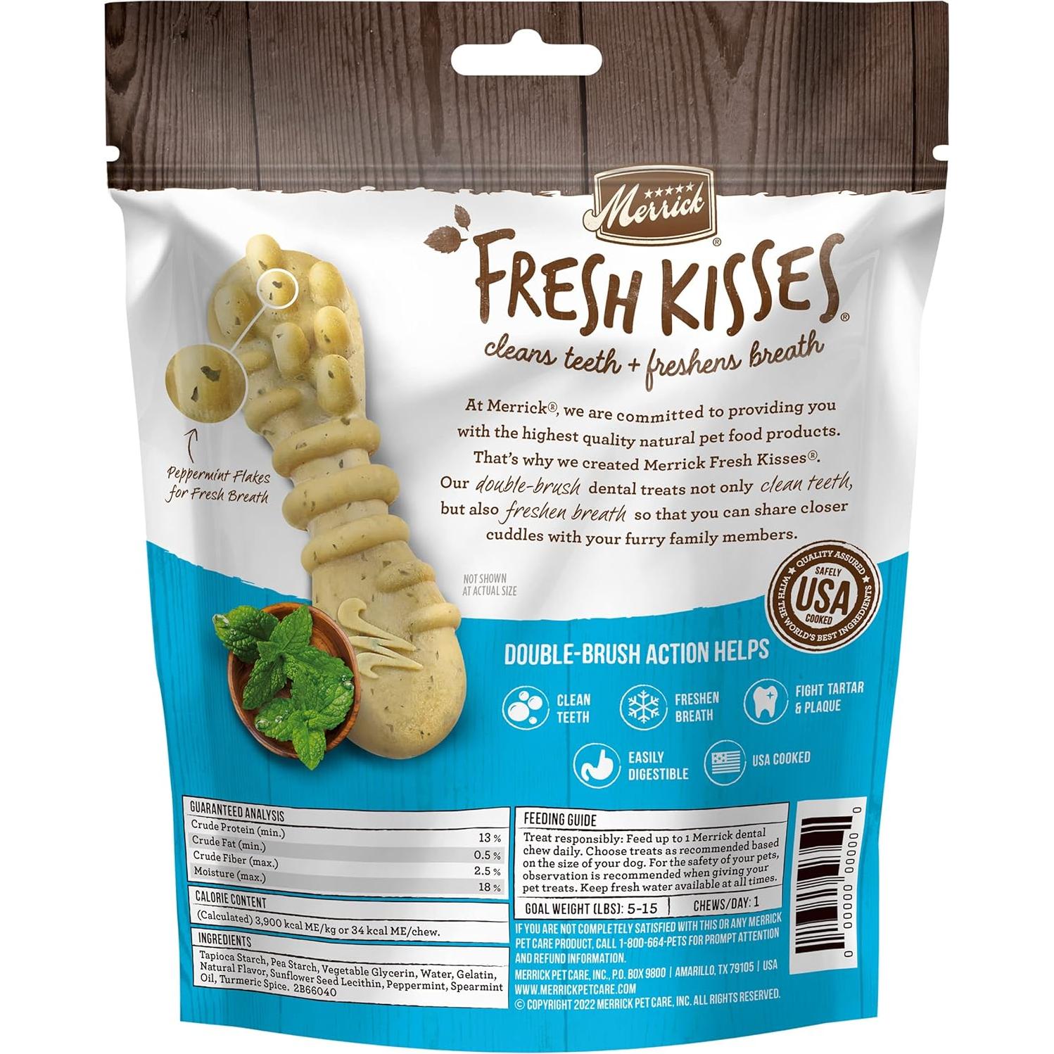 Masticables Dentales Merrick Fresh Kisses 20 Unidades Perros Pequeños
