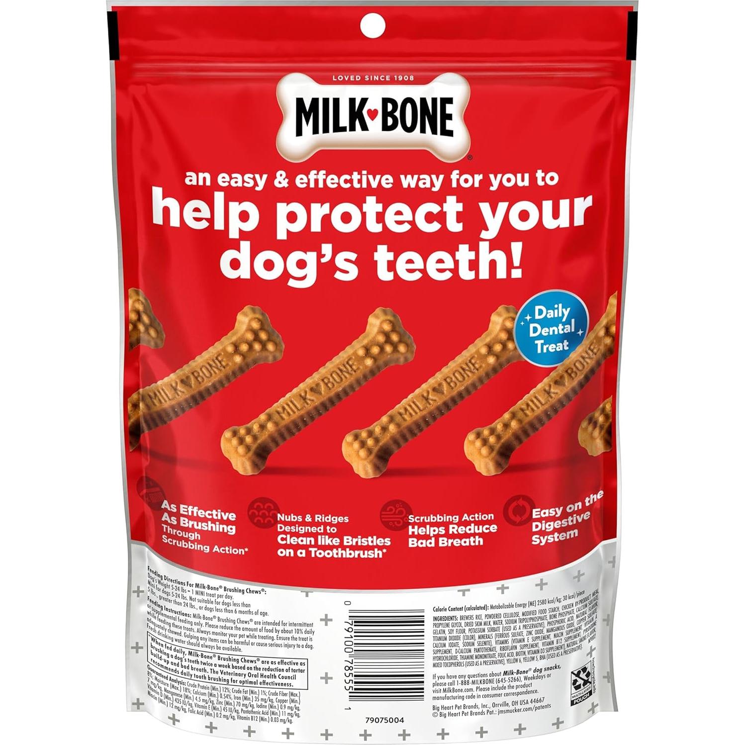 Premios Dentales para Perros Milk-Bone Sabor Pollo 5 Paquetes