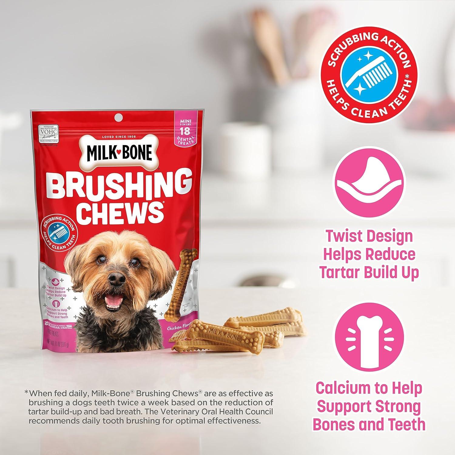 Premios Dentales para Perros Milk-Bone Sabor Pollo 5 Paquetes