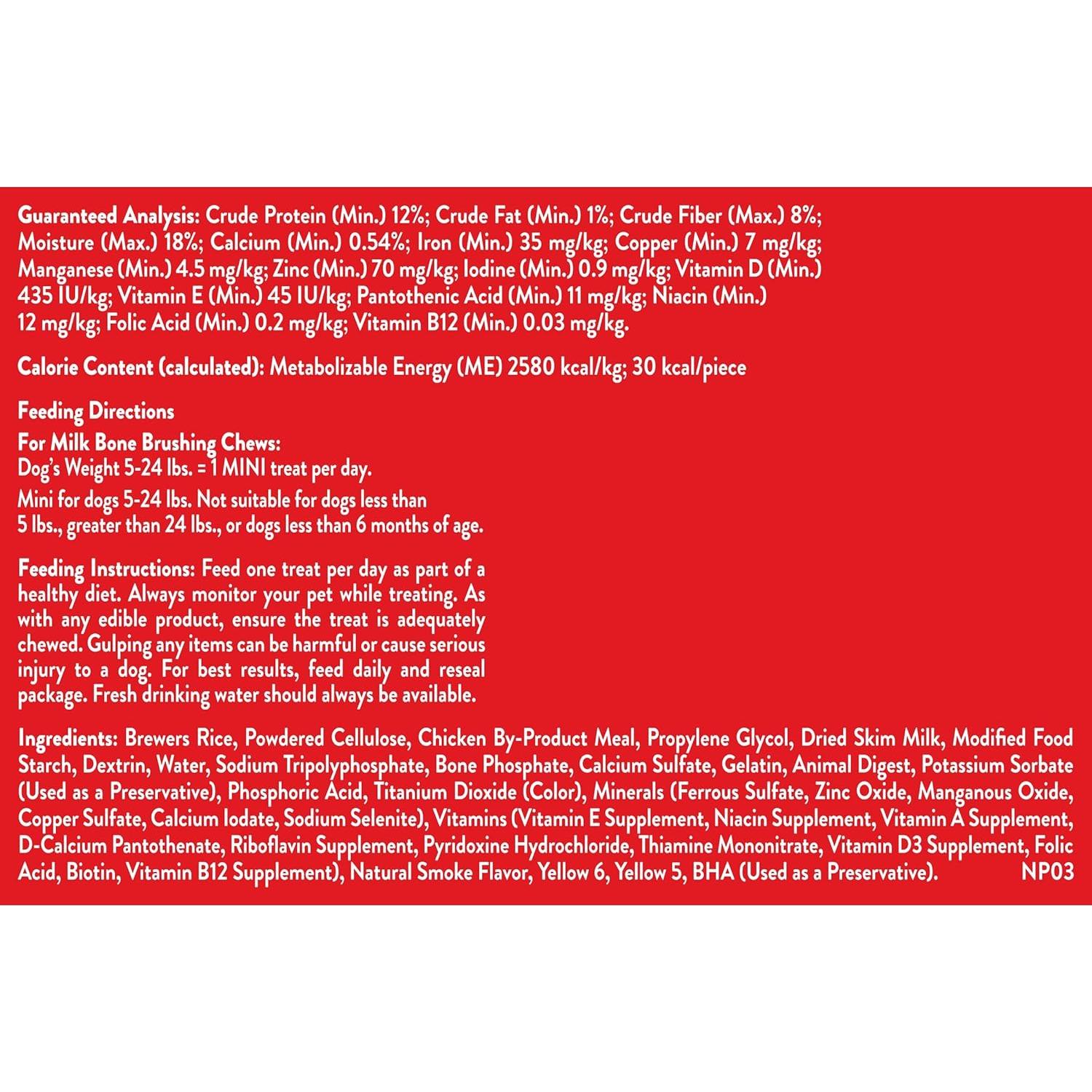 Premios Dentales para Perros Milk-Bone Sabor Pollo 5 Paquetes