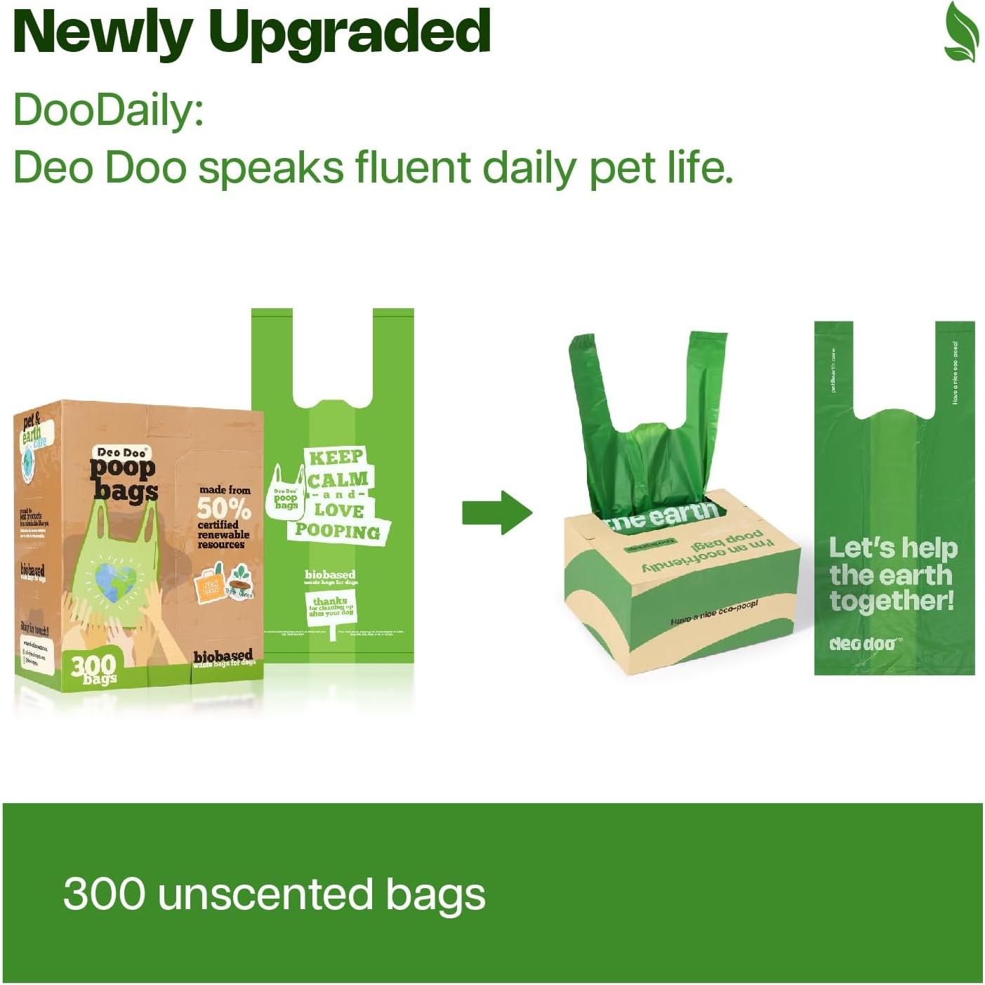 Bolsas de Excremento de Perro Deo Doo 300 Cuentas Grandes