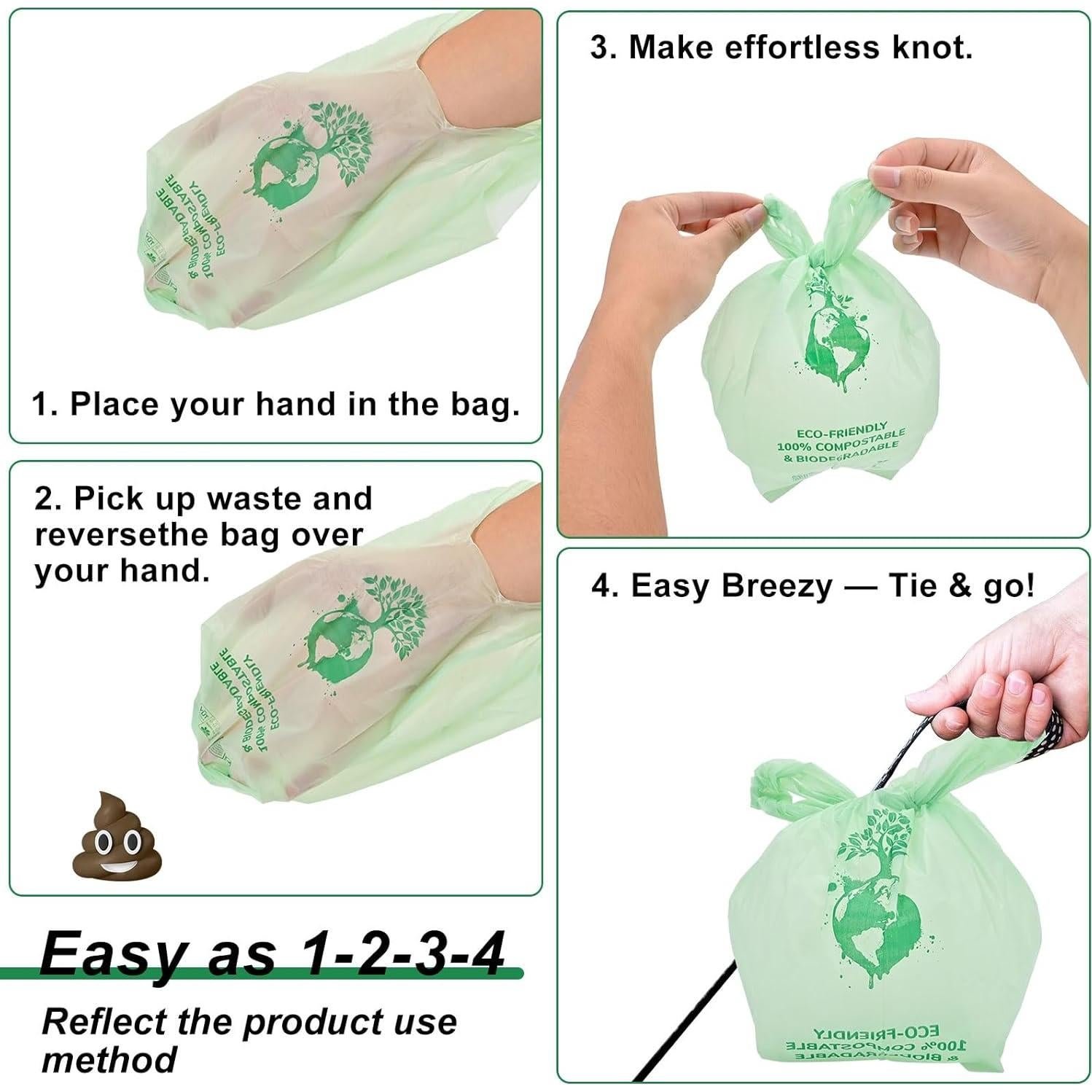 Bolsas de Excremento Biodegradables Red Window 100 Unidades 33x23 cm