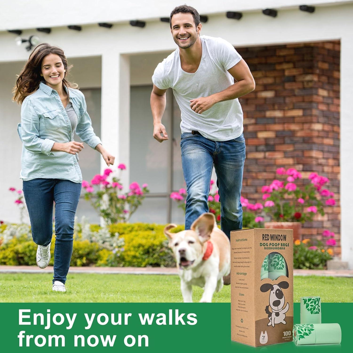 Bolsas de Excremento Biodegradables Red Window 100 Unidades 33x23 cm