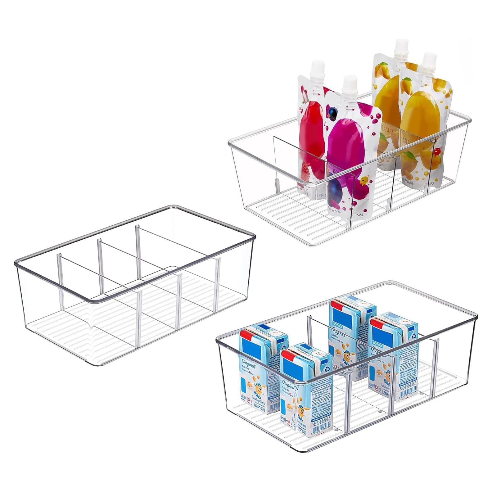 Bins de Almacenamiento Apilables AITOPMART 3 Pcs 26.4x15.5x8.9 cm