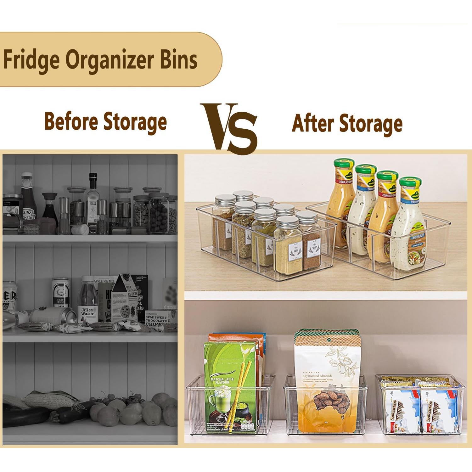 Bins de Almacenamiento Apilables AITOPMART 3 Pcs 26.4x15.5x8.9 cm