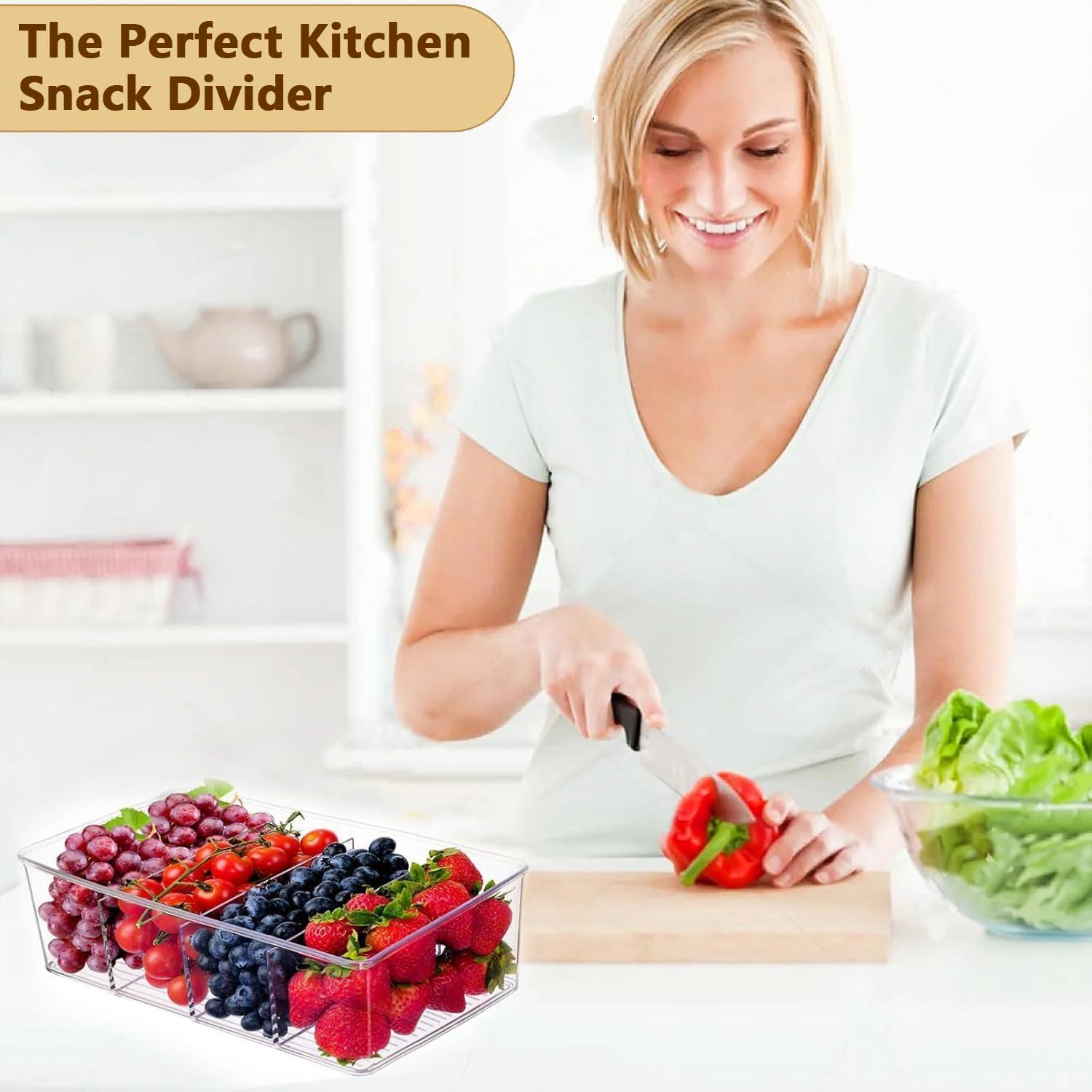 Bins de Almacenamiento Apilables AITOPMART 3 Pcs 26.4x15.5x8.9 cm