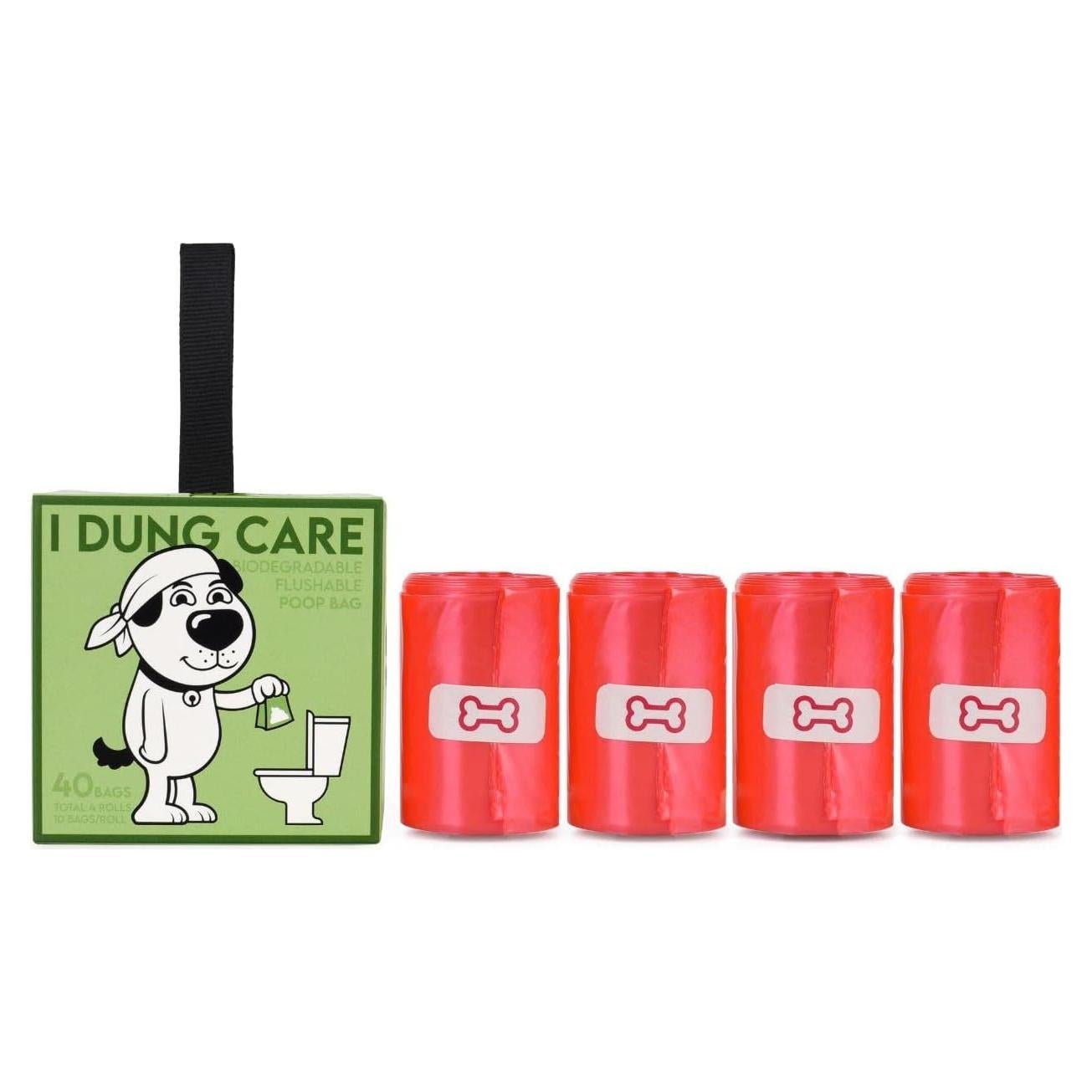 Bolsas biodegradables para caca de perro I Dung Care - 40 unidades