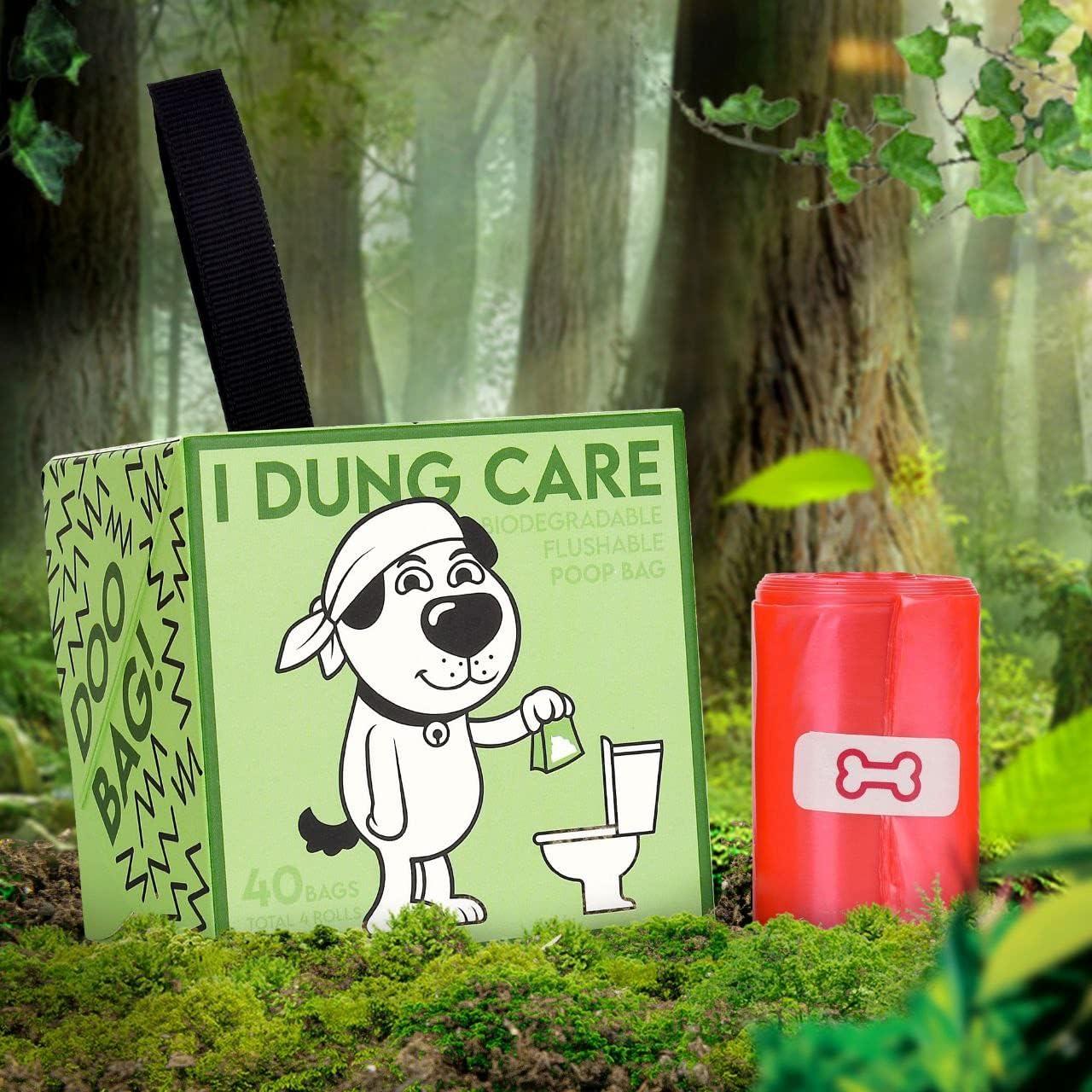 Bolsas biodegradables para caca de perro I Dung Care - 40 unidades