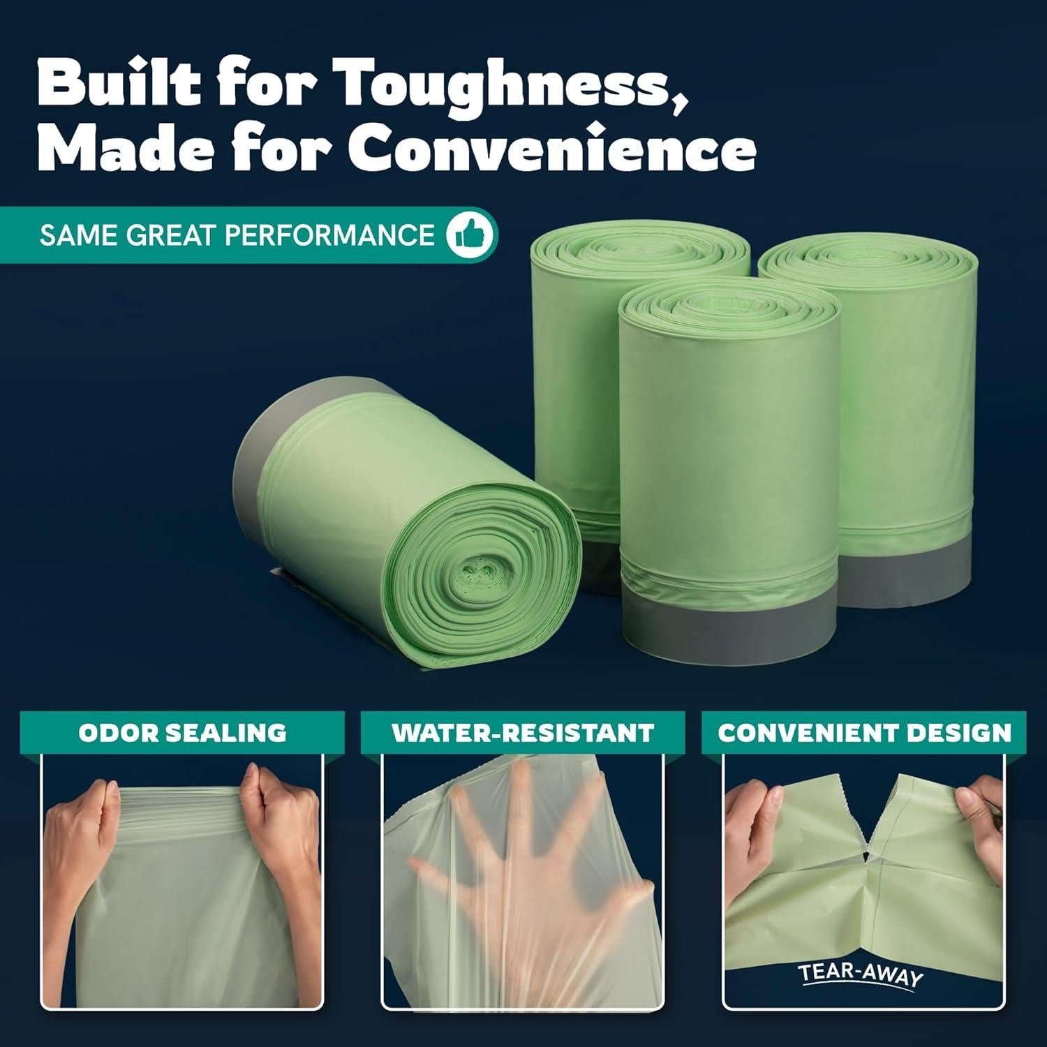 Bolsas Compostables para Excremento de Gato Panther Armor - 100 Unidades 33x23cm