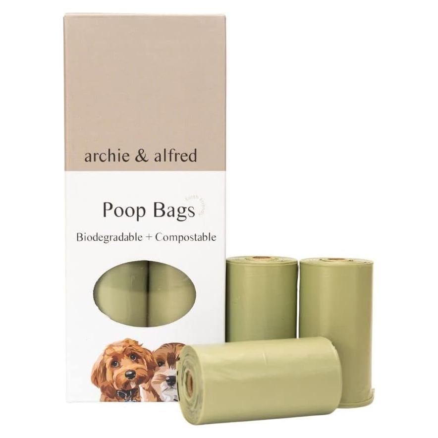 Bolsas de Caca de Perro Compostables Archie & Alfred - 150 Unidades