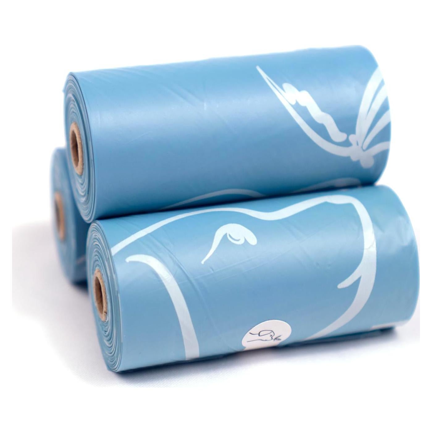 Bolsas Compostables Perro y Mariposa 270 Cuentas Azul