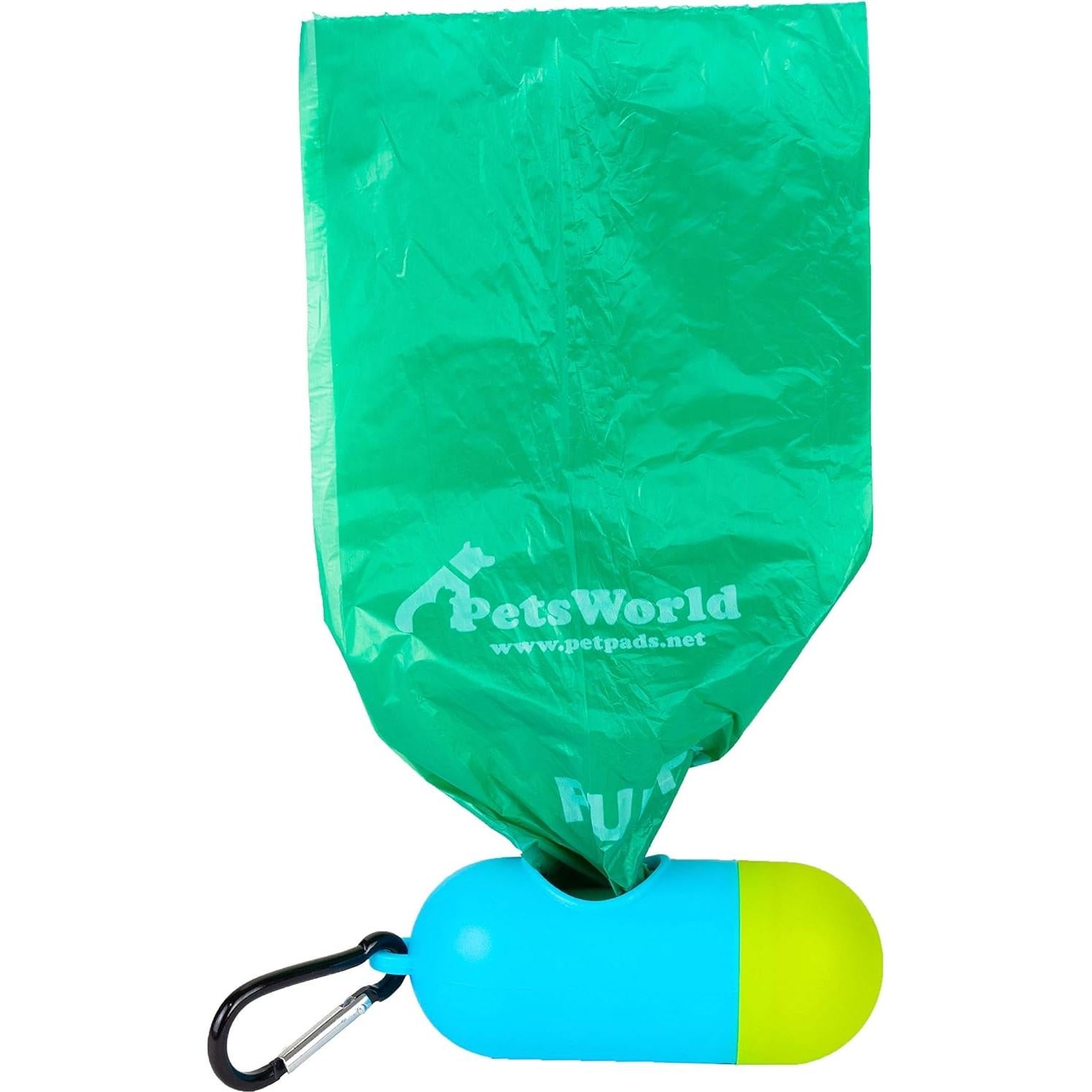 Bolsas de Poop Biodegradables PETSWORLD 1500 Unidades Pepino