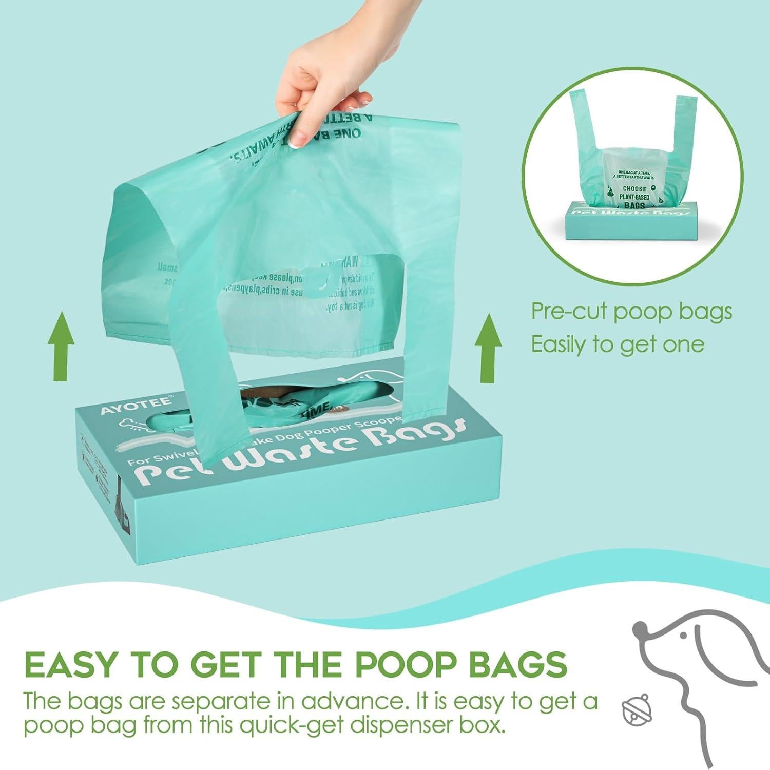 Bolsas de Excremento para Perros AYOTEE 100 Unidades 49x30cm