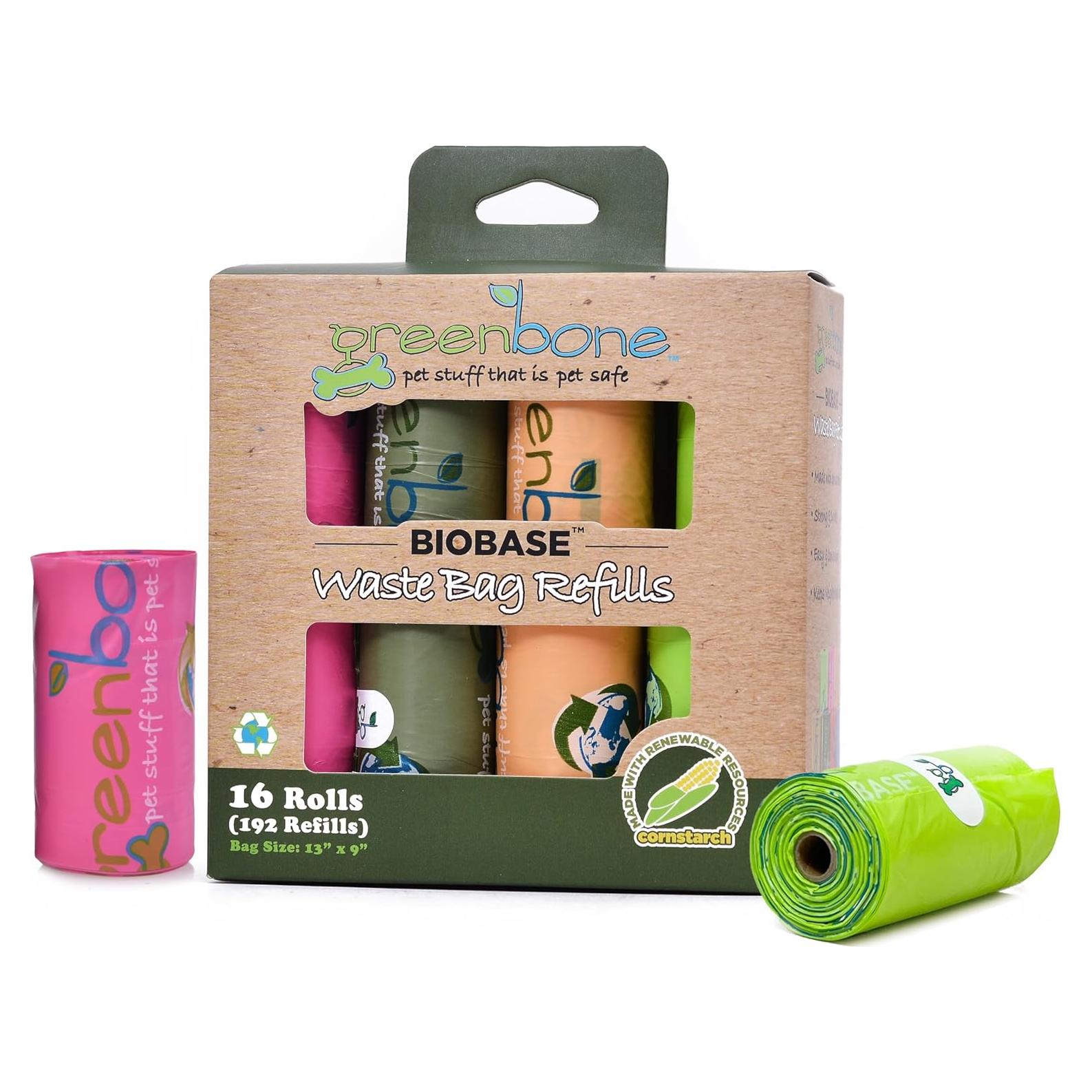 Rollos de bolsas para excremento de perro Greenbone 192 unidades