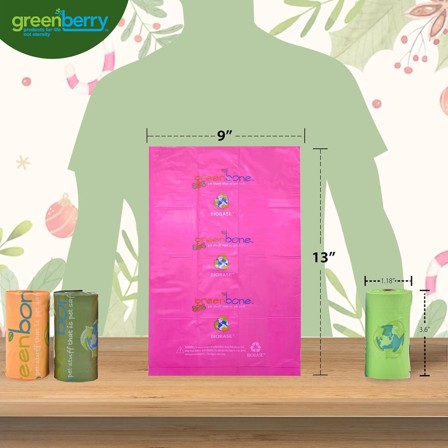 Rollos de bolsas para excremento de perro Greenbone 192 unidades