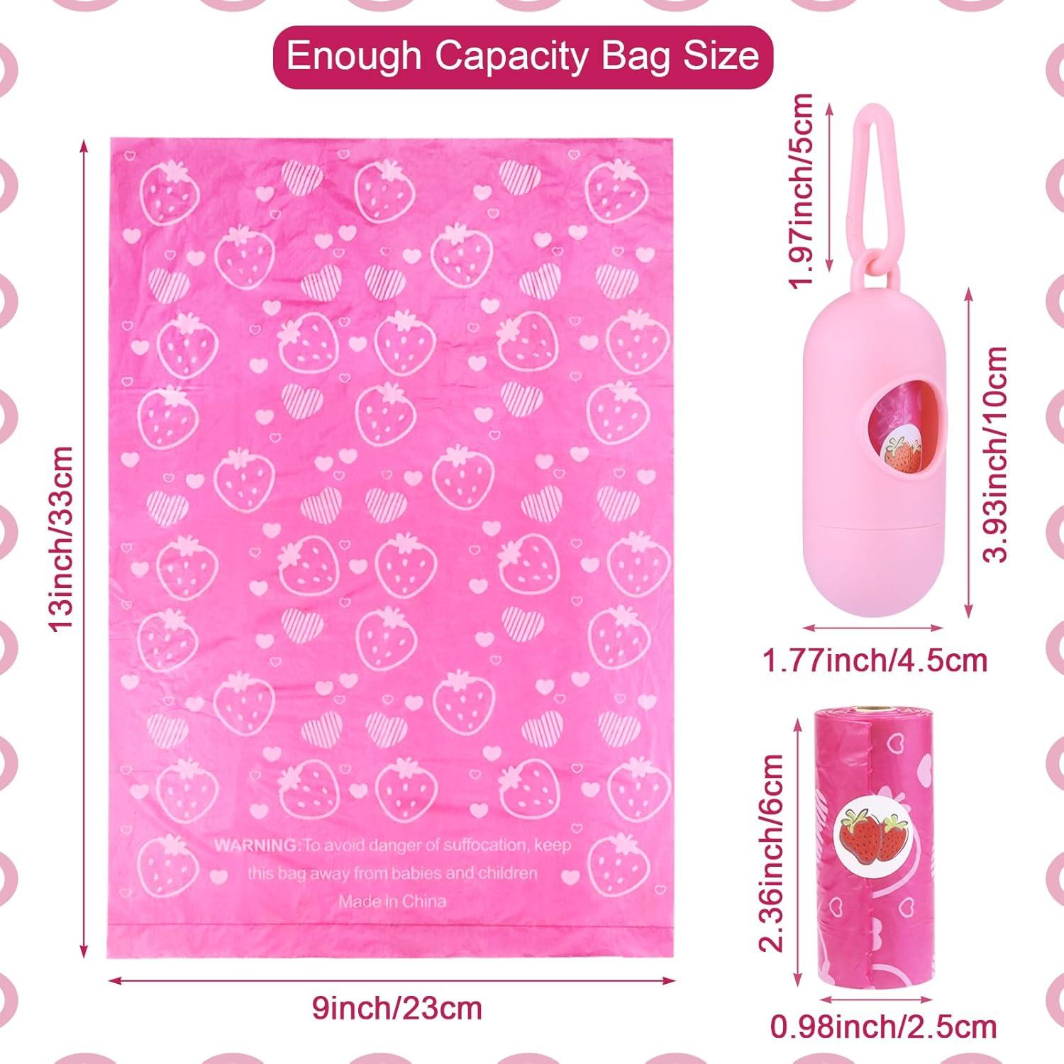 Bolsas de Excremento KIDOFLY 300 Unidades Ecológicas Rosa