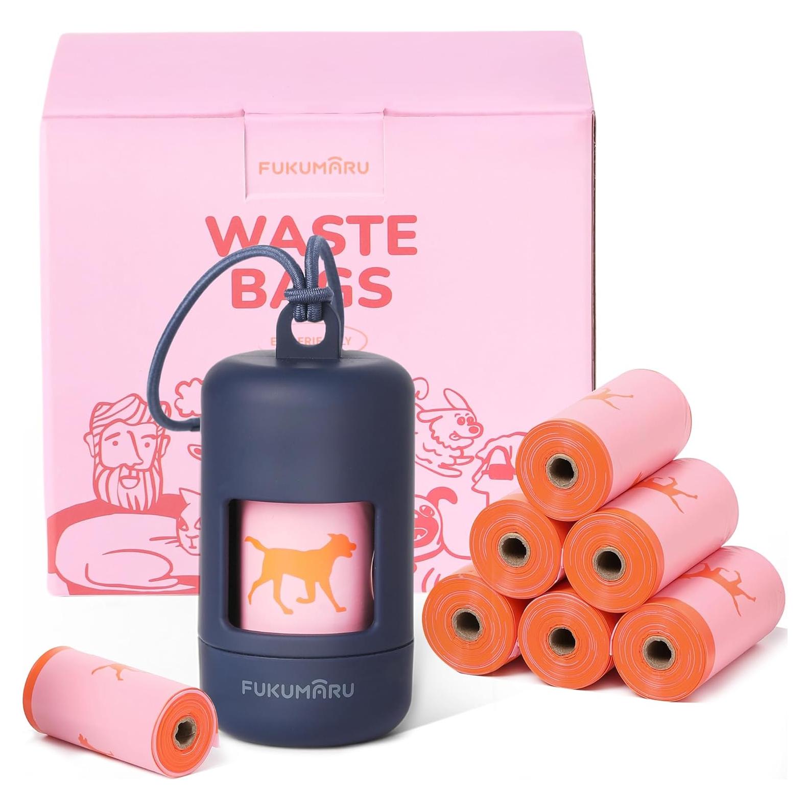 Bolsas de Excremento para Perros FUKUMARU 120 Unidades Rosa