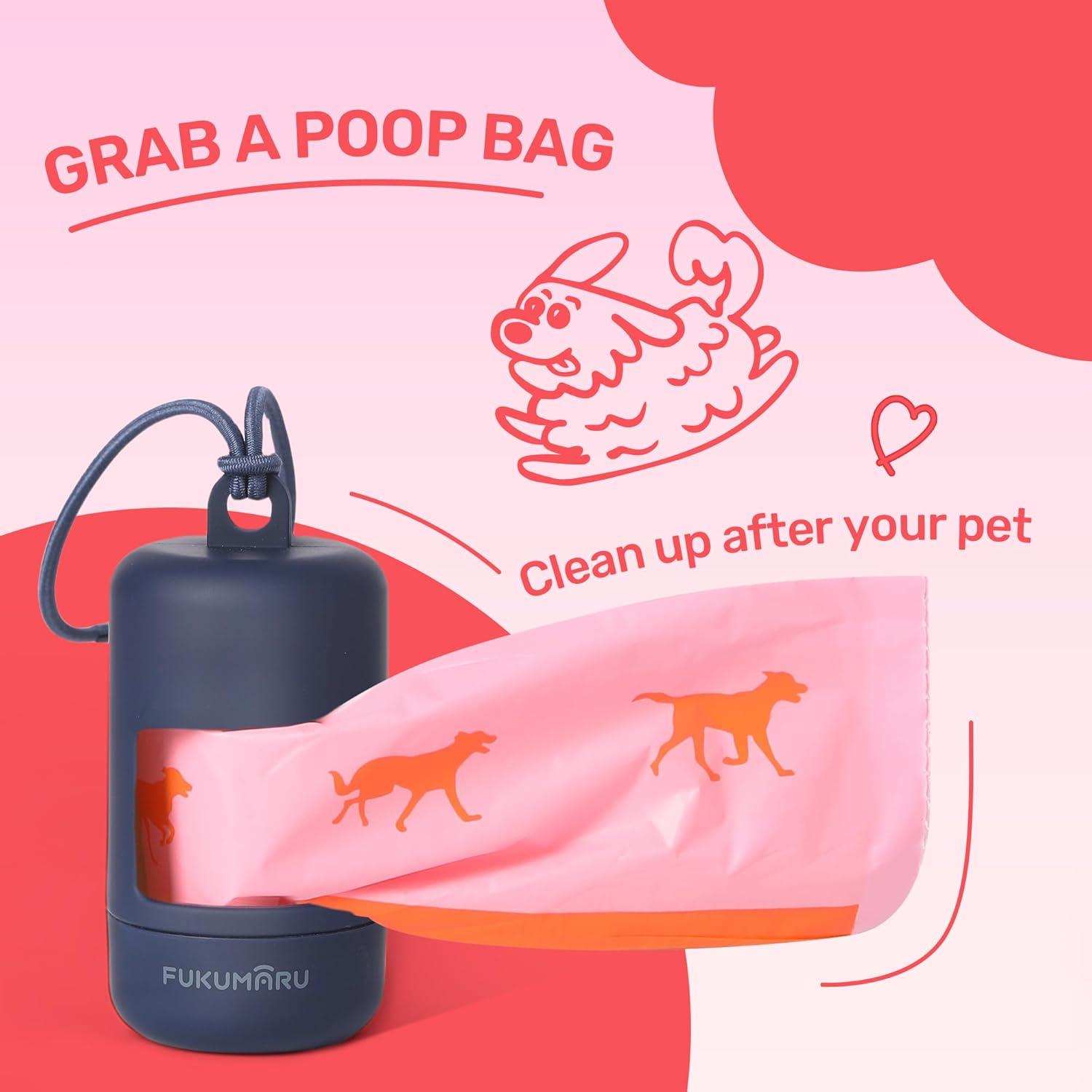 Bolsas de Excremento para Perros FUKUMARU 120 Unidades Rosa
