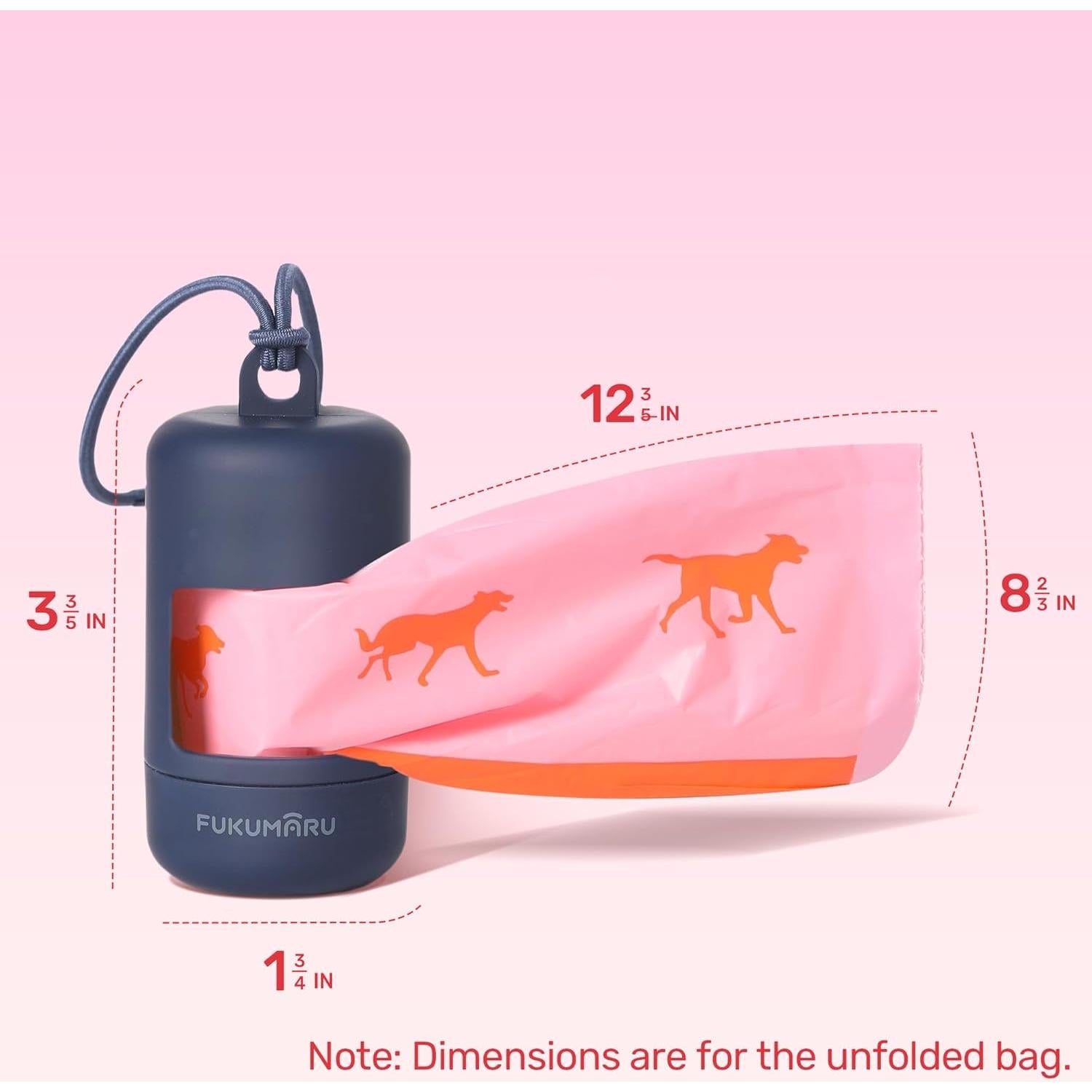Bolsas de Excremento para Perros FUKUMARU 120 Unidades Rosa