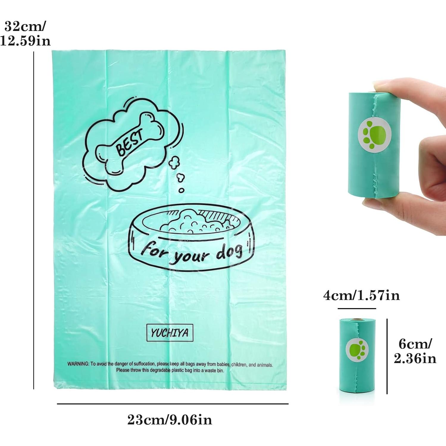 Dispensador de bolsas de excremento de perro YUCHIYA 180 bolsas